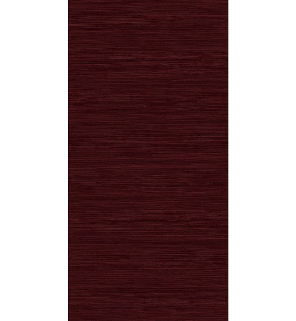 Red wood grain decorative laminate with suede finish and textured pattern.