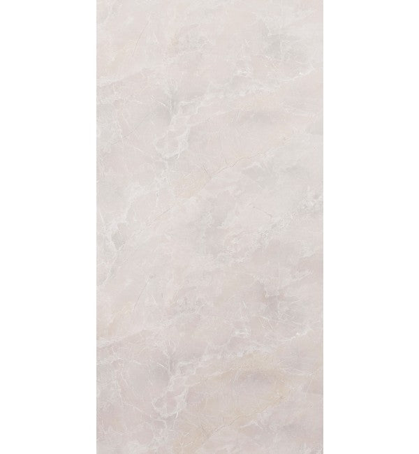 Beige marble laminate with white veining and subtle texture, mimicking natural stone appearance with smooth finish.