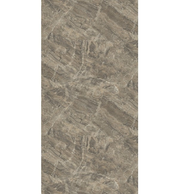 Grey marble laminate with satin finish, showing textured pattern and veining details.