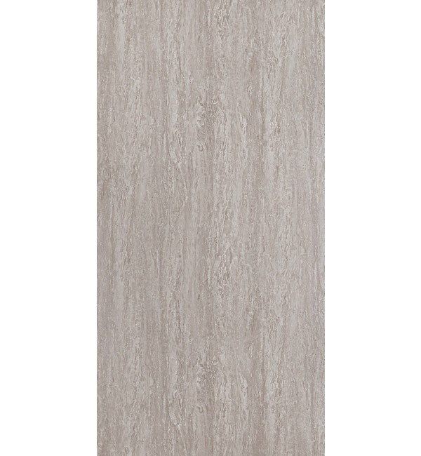 Grey wood grain decorative laminate with textured finish and canyon sheen, showing vertical wood pattern and subtle texture