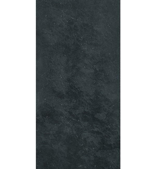 Black marble laminate with subtle white veining and speckles, Alta Q finish, smooth texture, decorative stone pattern.