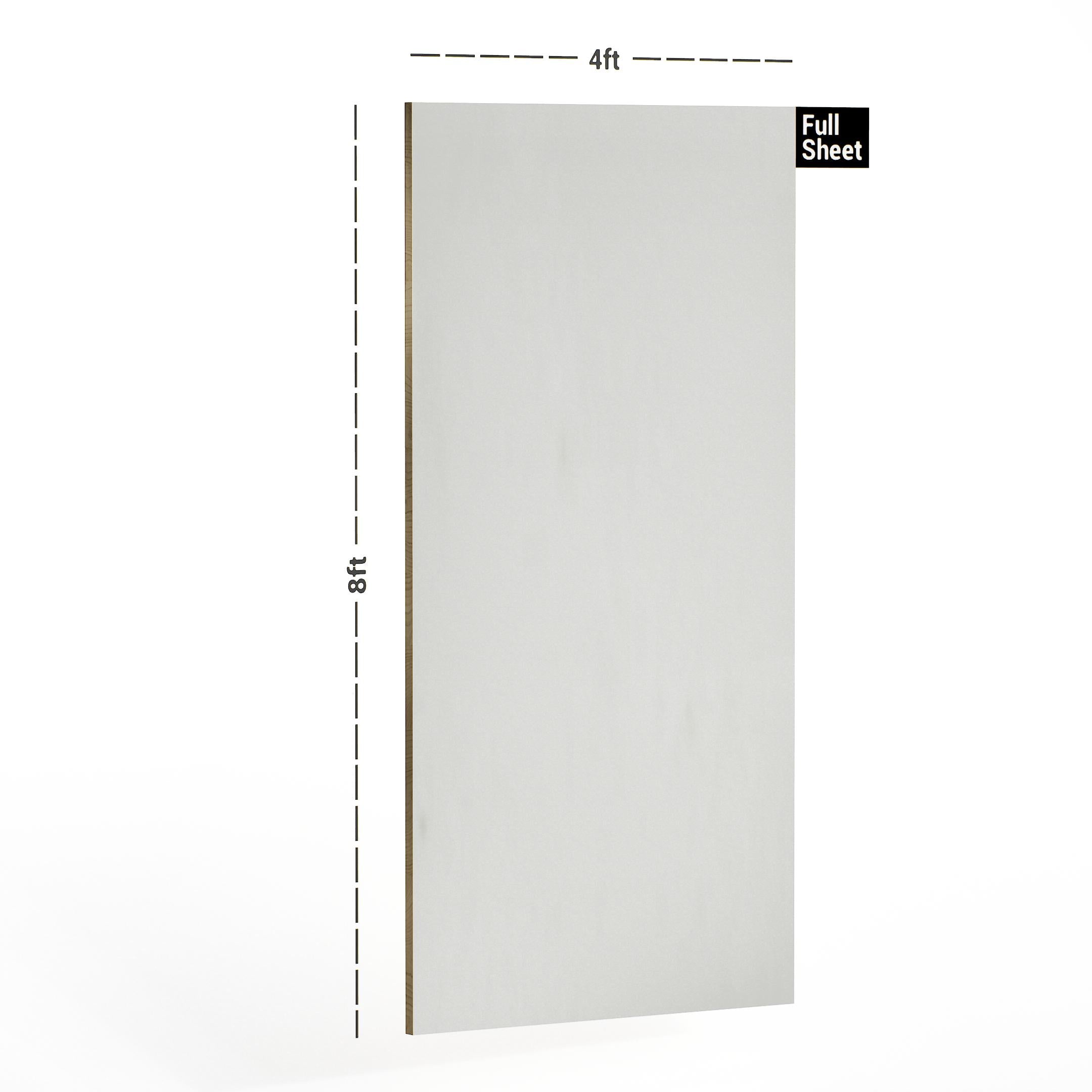 White Plain Laminate 8x4 ft 1 mm - 102 Polar