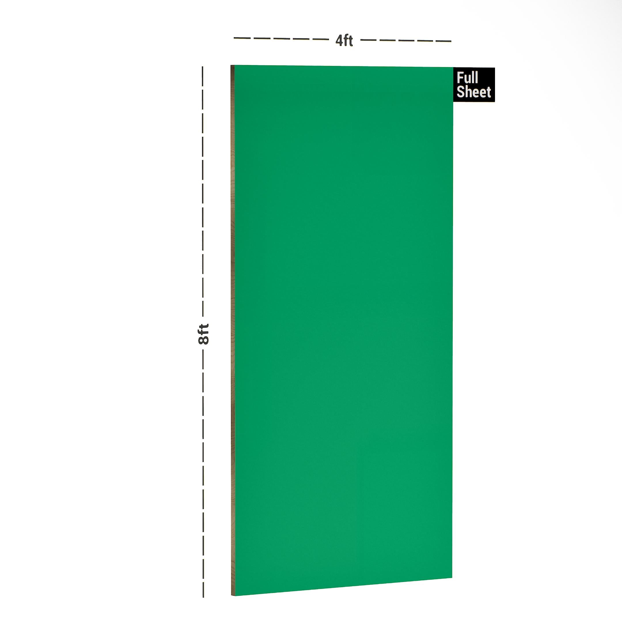 Mica Hanger Colour Parrot Green Plain Laminate 8x4 ft Suede 1 mm - 1037 SF