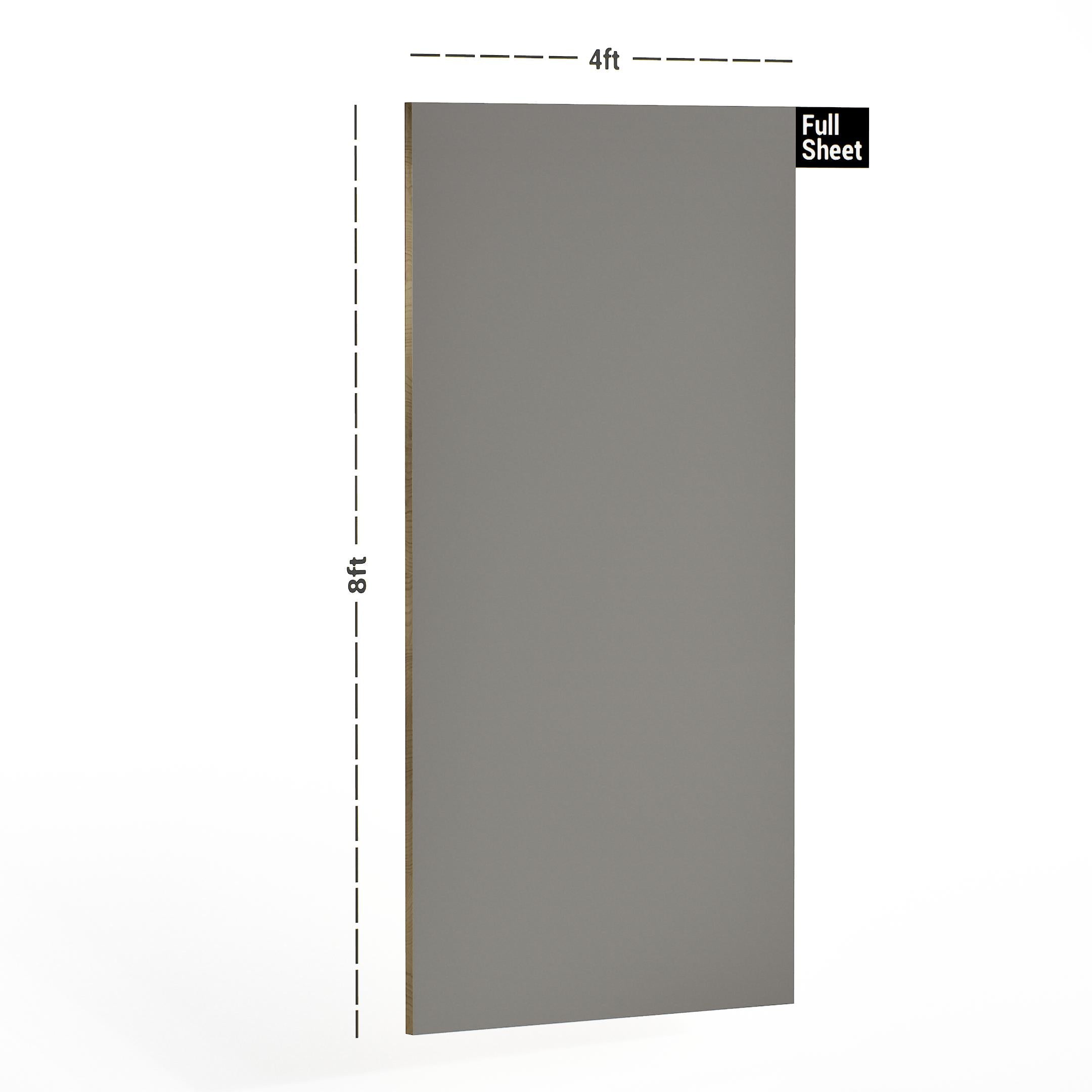 Hope Grey Plain Laminate 8x4 ft High Gloss 1 mm - 1049 UHG