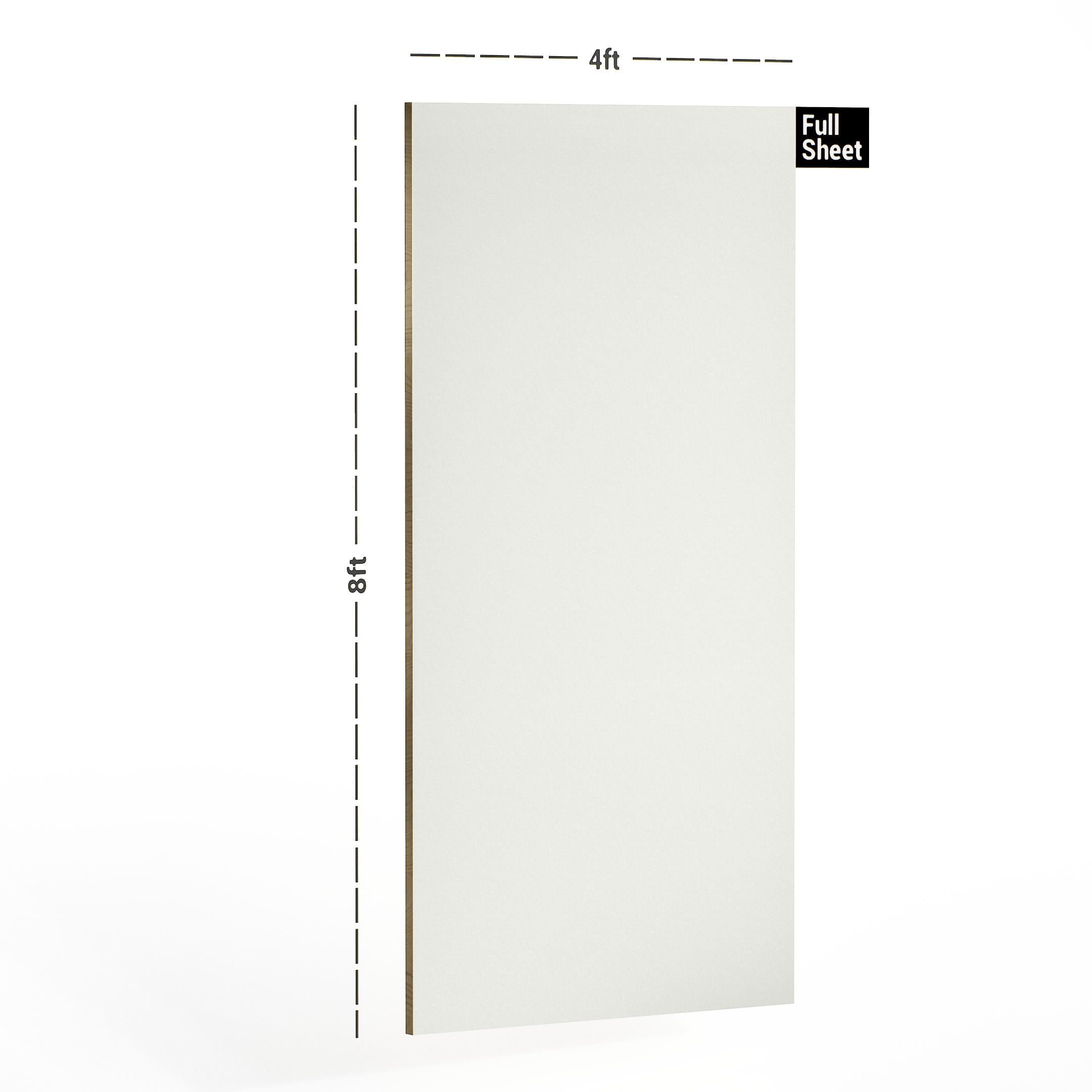 Frosty White Plain Laminate 8x4 ft Matte 1 mm - 104 MF