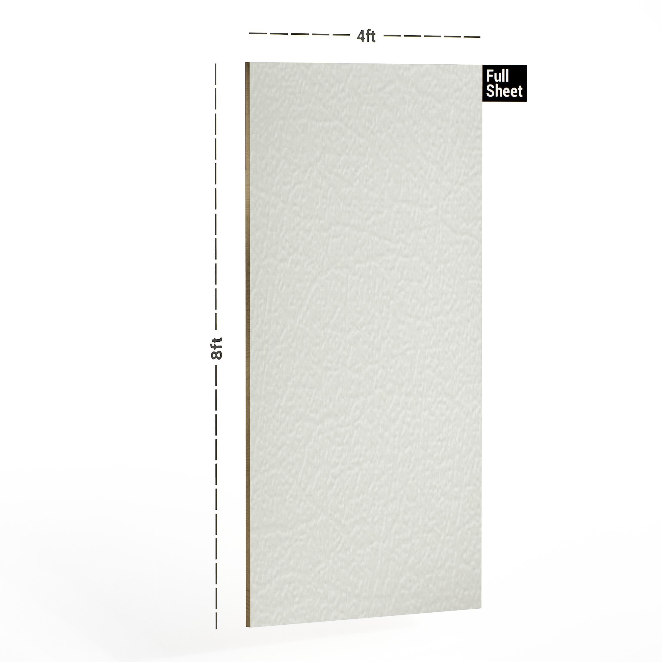 Frosty White Plain Laminate 8x4 ft High Gloss 1 mm - 104 SMR