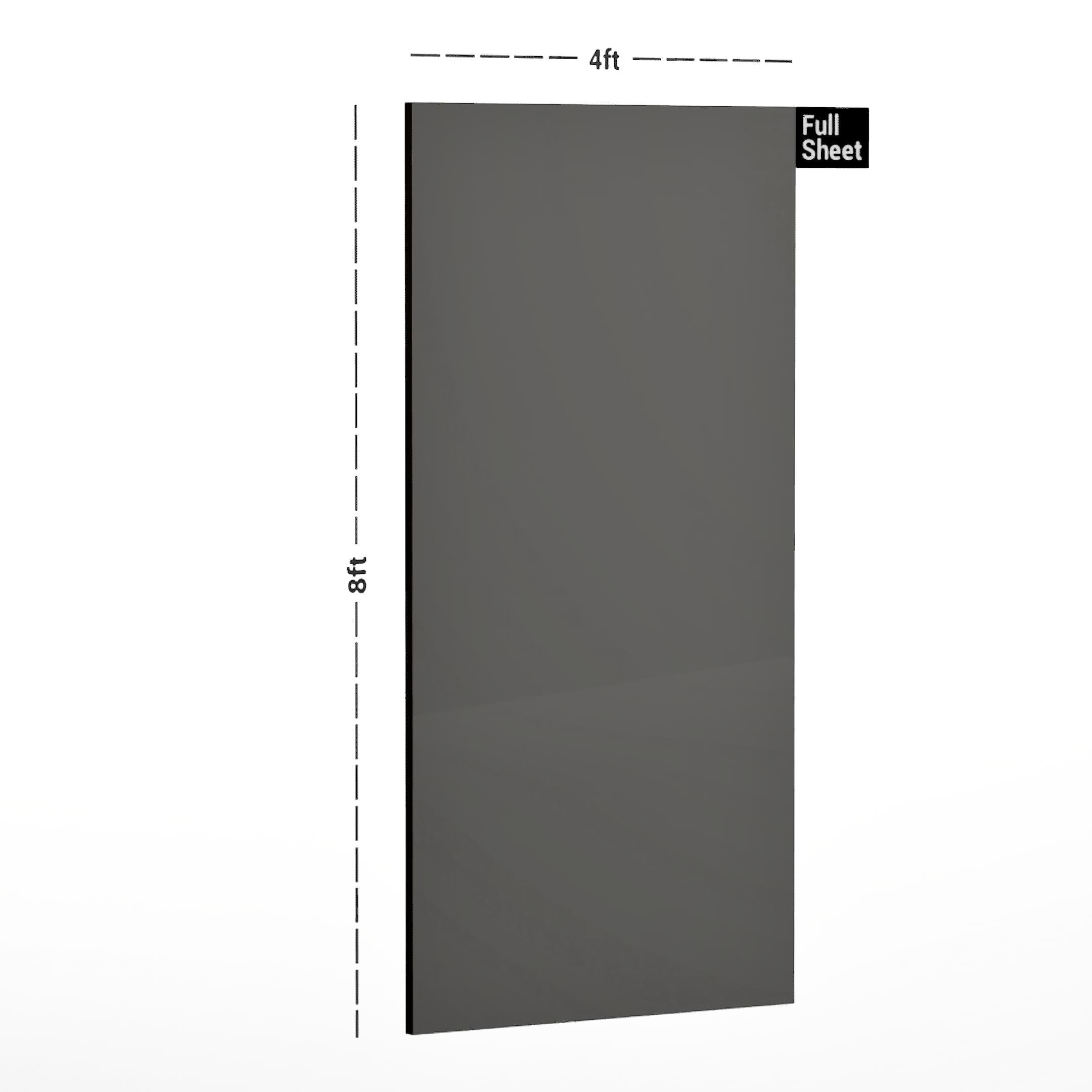 Grey Gpro+ Plain Laminate 8x4 ft High Gloss 1.2 mm - 1051 Aster