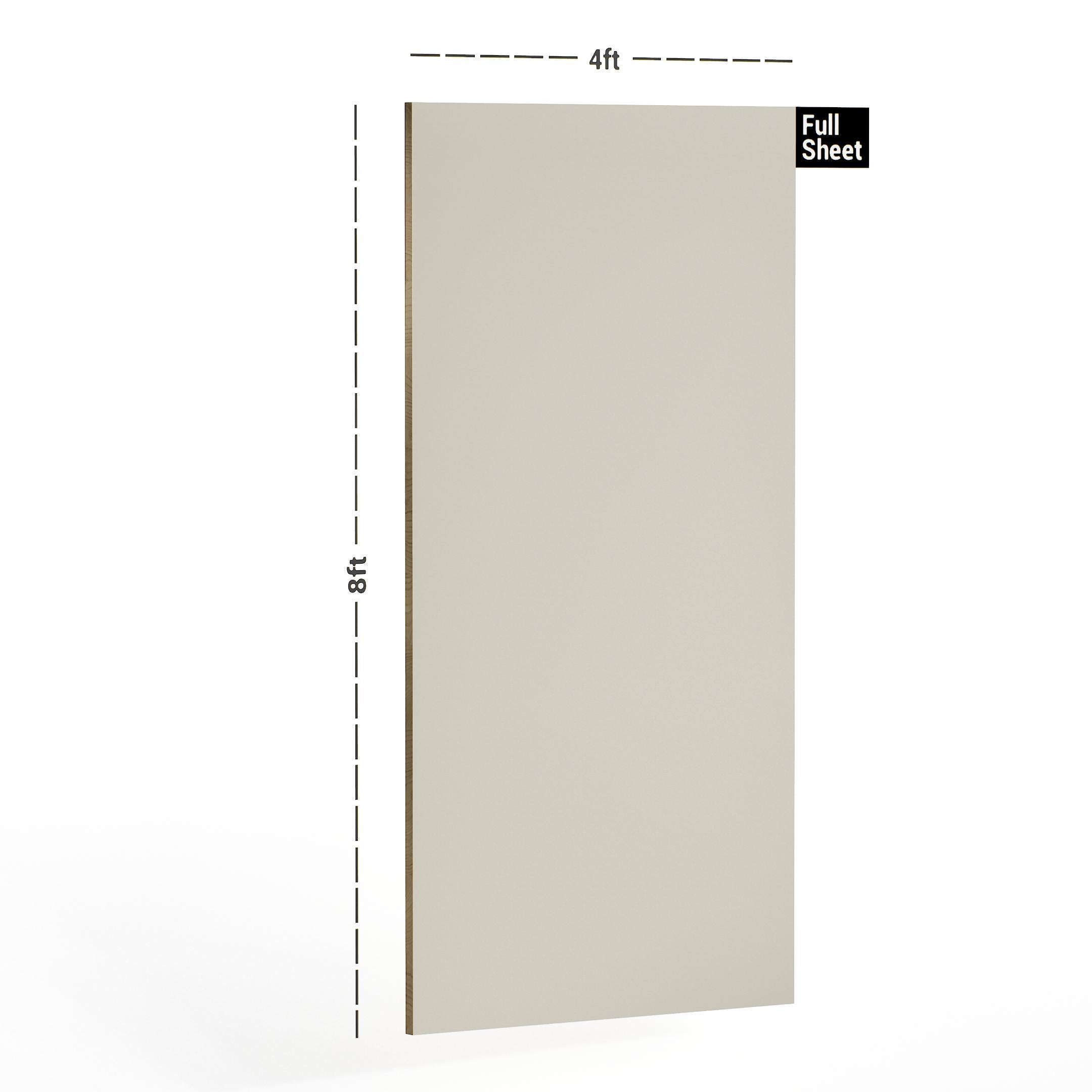 Oyster White Plain Laminate 8x4 ft High Gloss 1 mm - 1053 UHG