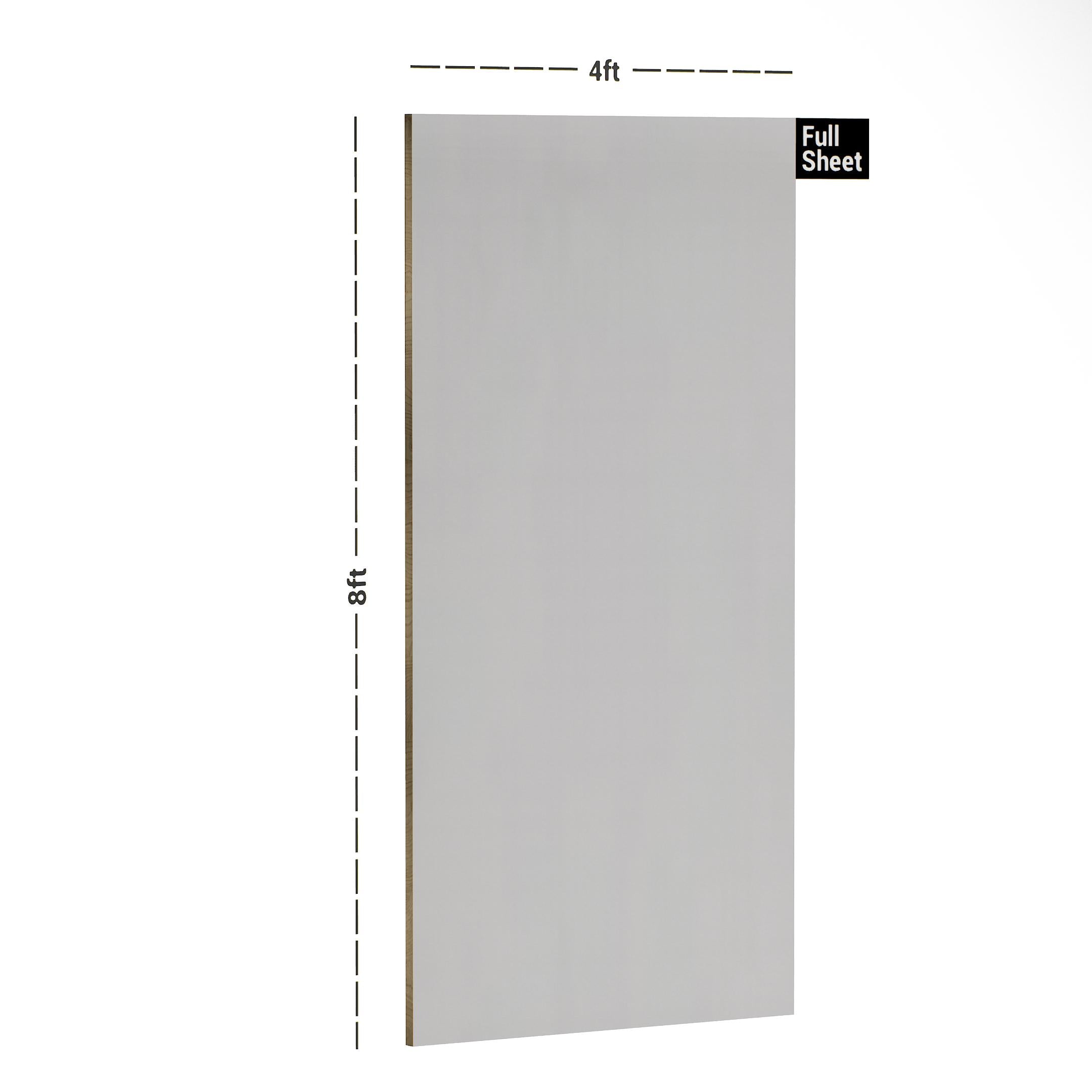 3 Mica Hanger White Candy Plain Laminate 8x4 ft High Gloss 1 mm - 1091 SHG