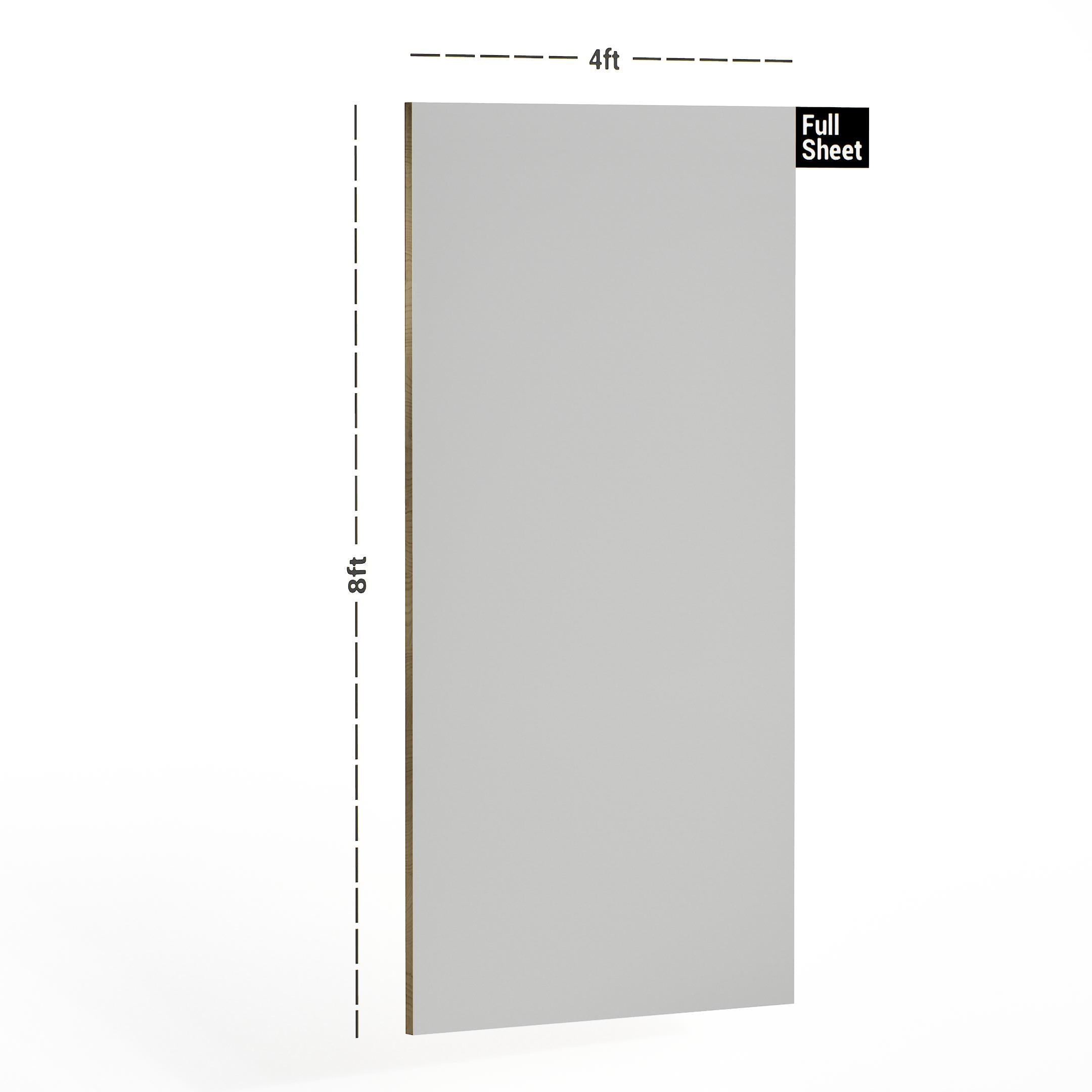 White Plain Laminate 8x4 ft Suede 1 mm - 10 SF