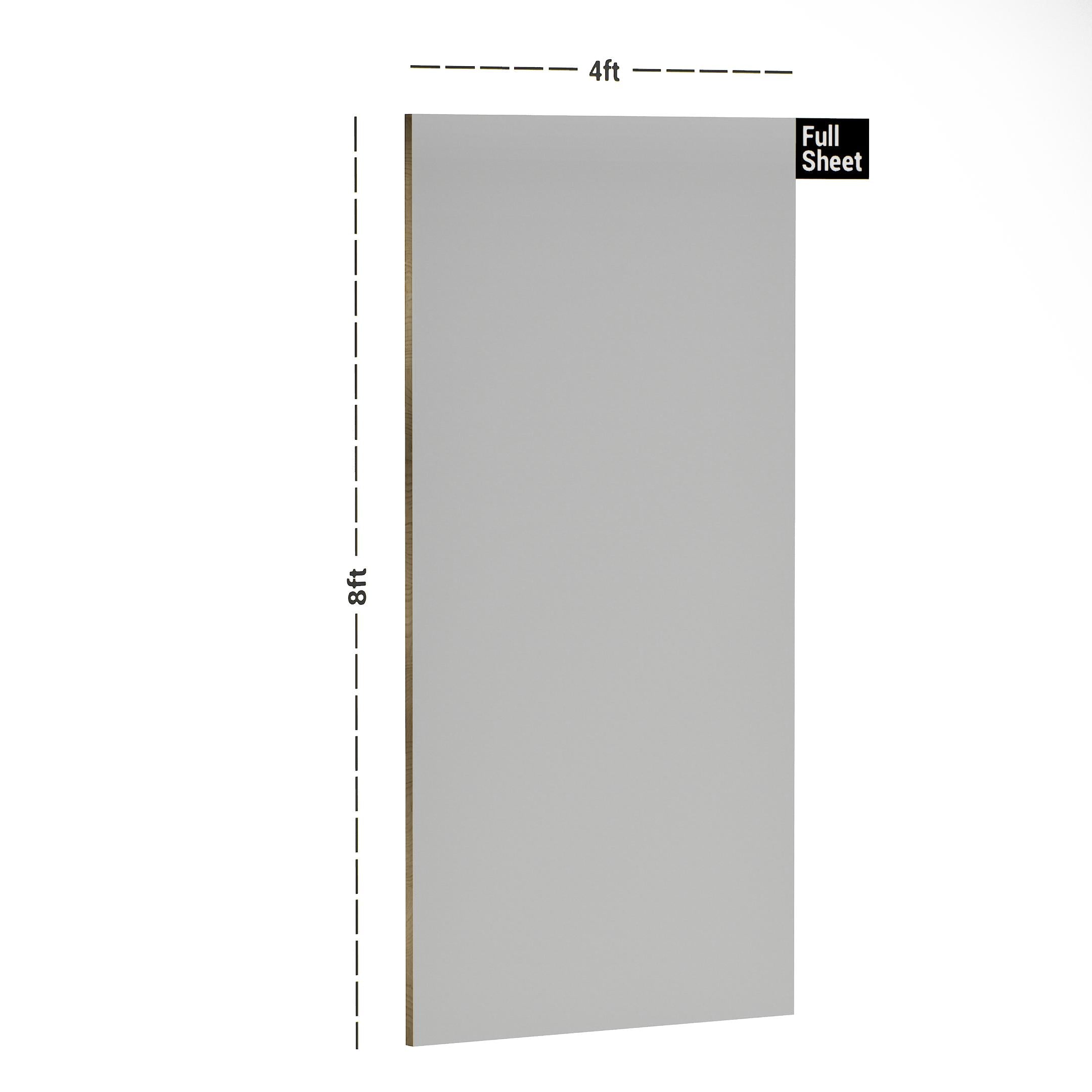Steel Grey Plain Laminate 8x4 ft High Gloss 1 mm - 11005 SHG