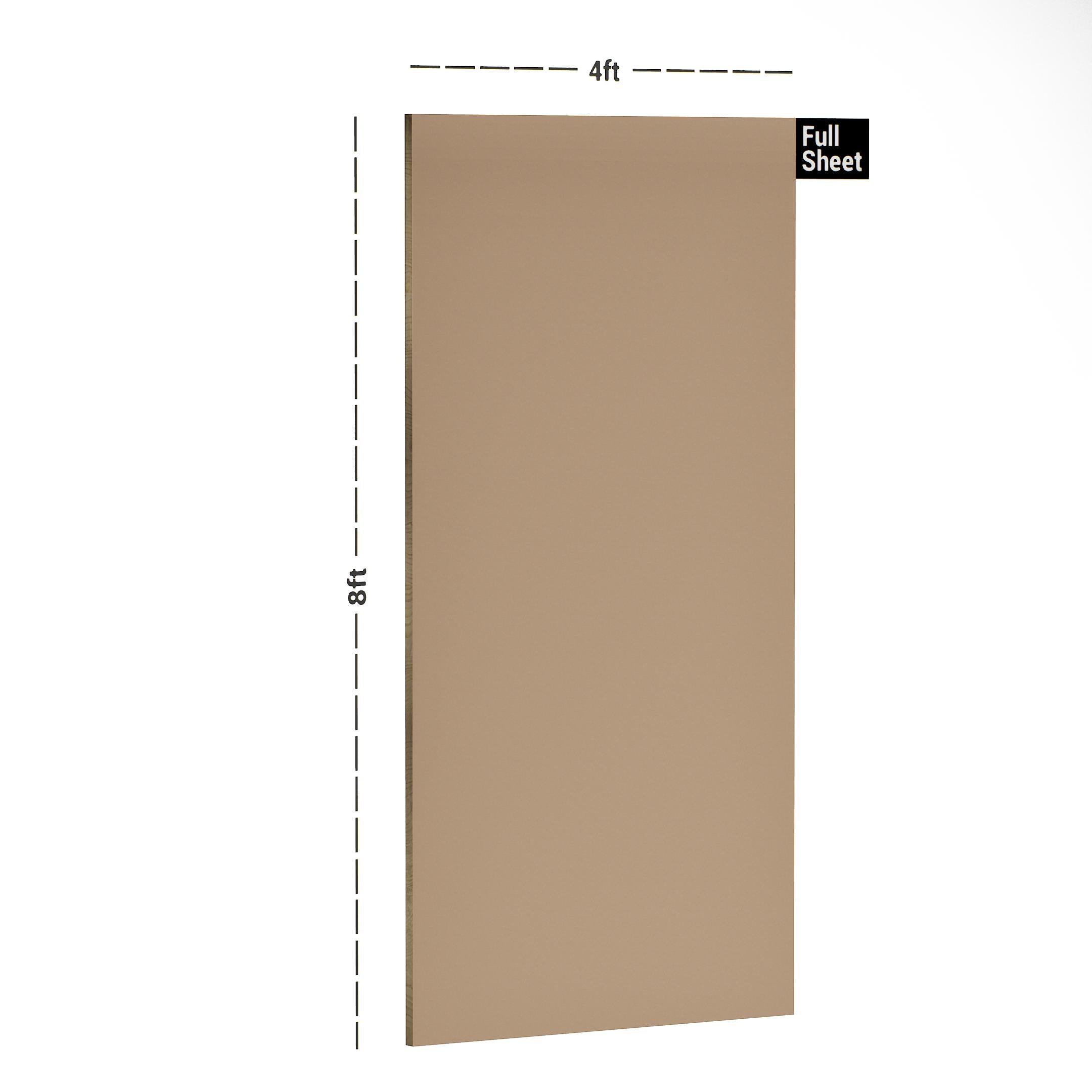 Soil Brown Plain Laminate 8x4 ft High Gloss 1 mm - 11058 SHG