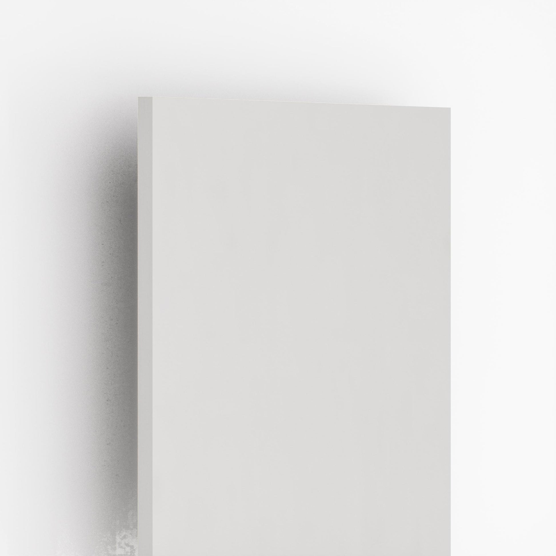 White plain laminate with textured finish showing edge and surface detail
