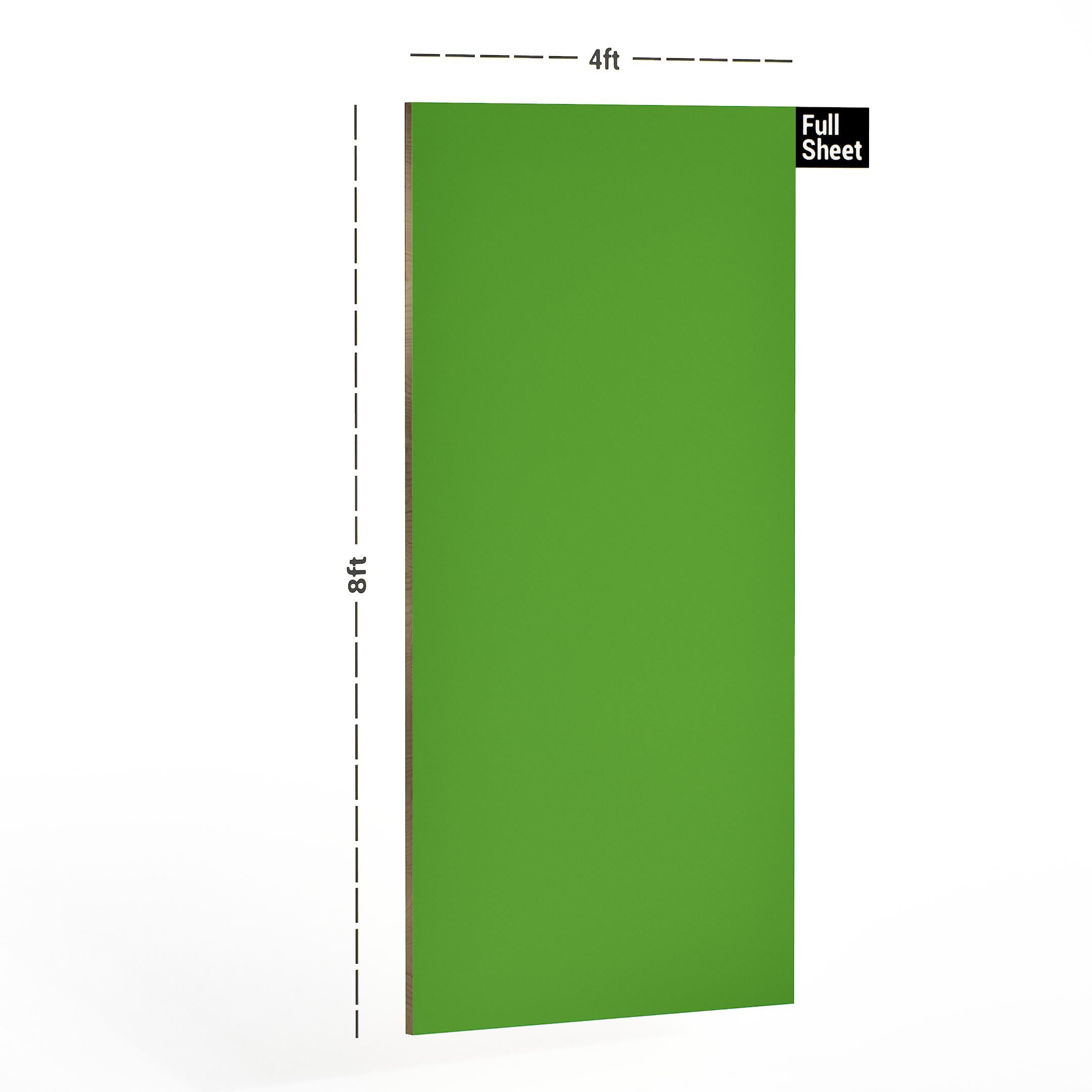 Solid Color Parrot Green Plain Laminate 8x4 ft High Gloss 0.8 mm - 1142 HG