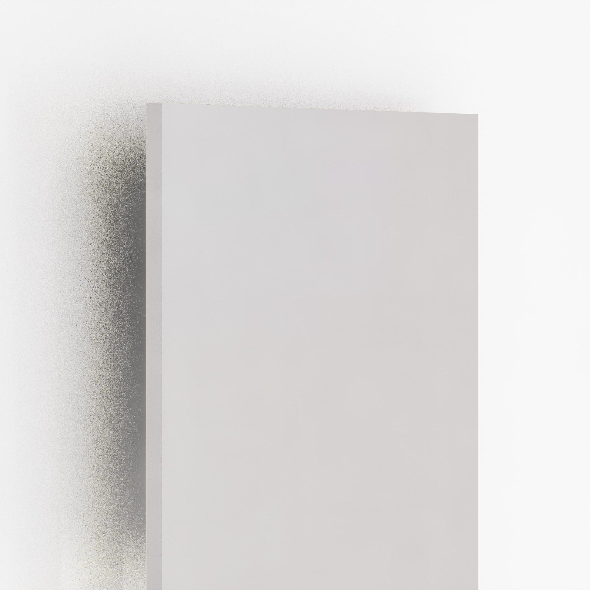 White plain laminate with textured finish showing edge and surface detail