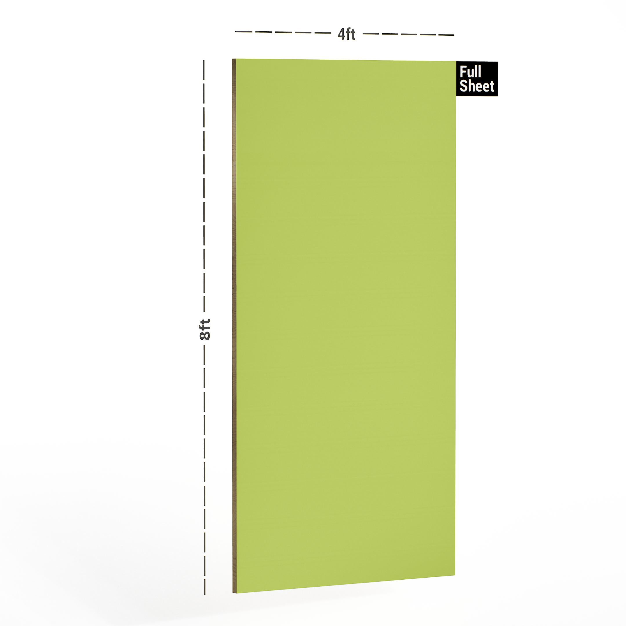 Lime Plain Laminate 8x4 ft High Gloss 1 mm - 117 SMR