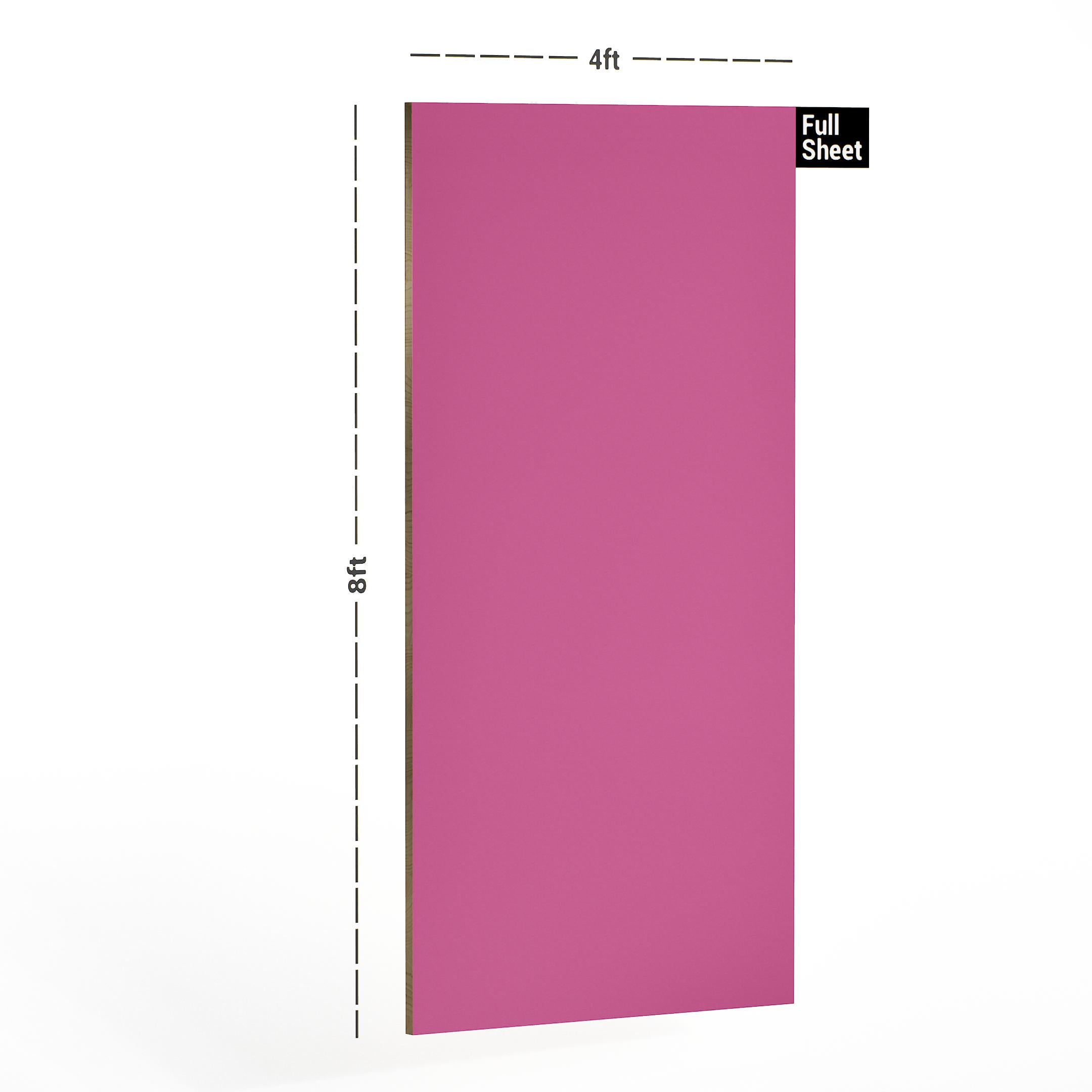 Solid Color Pink Plain Laminate 8x4 ft High Gloss 0.8 mm - 1185 HG
