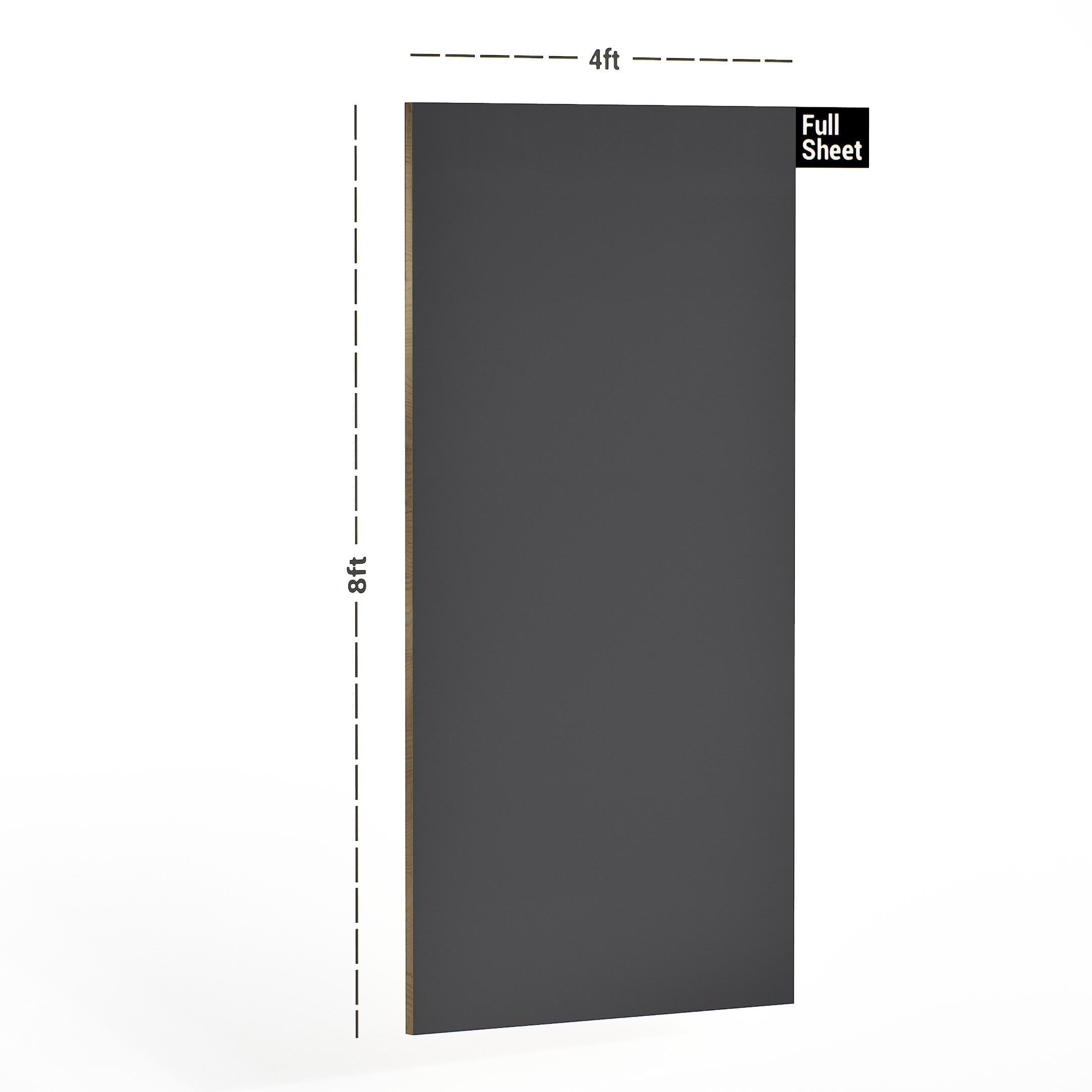 Dark Grey Plain Laminate 8x4 ft Matte 0.8 mm - 118 TM