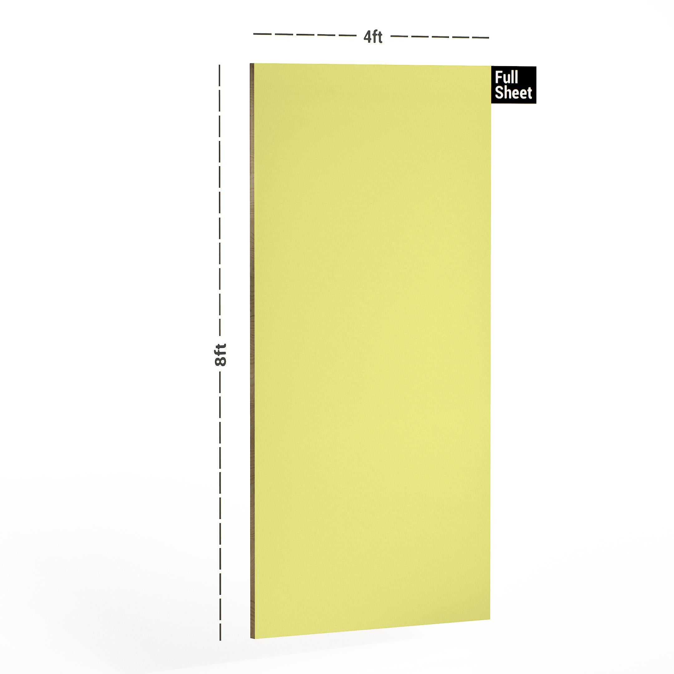 Lemon Yellow Plain Laminate 8x4 ft Suede 1 mm - 1216 SD