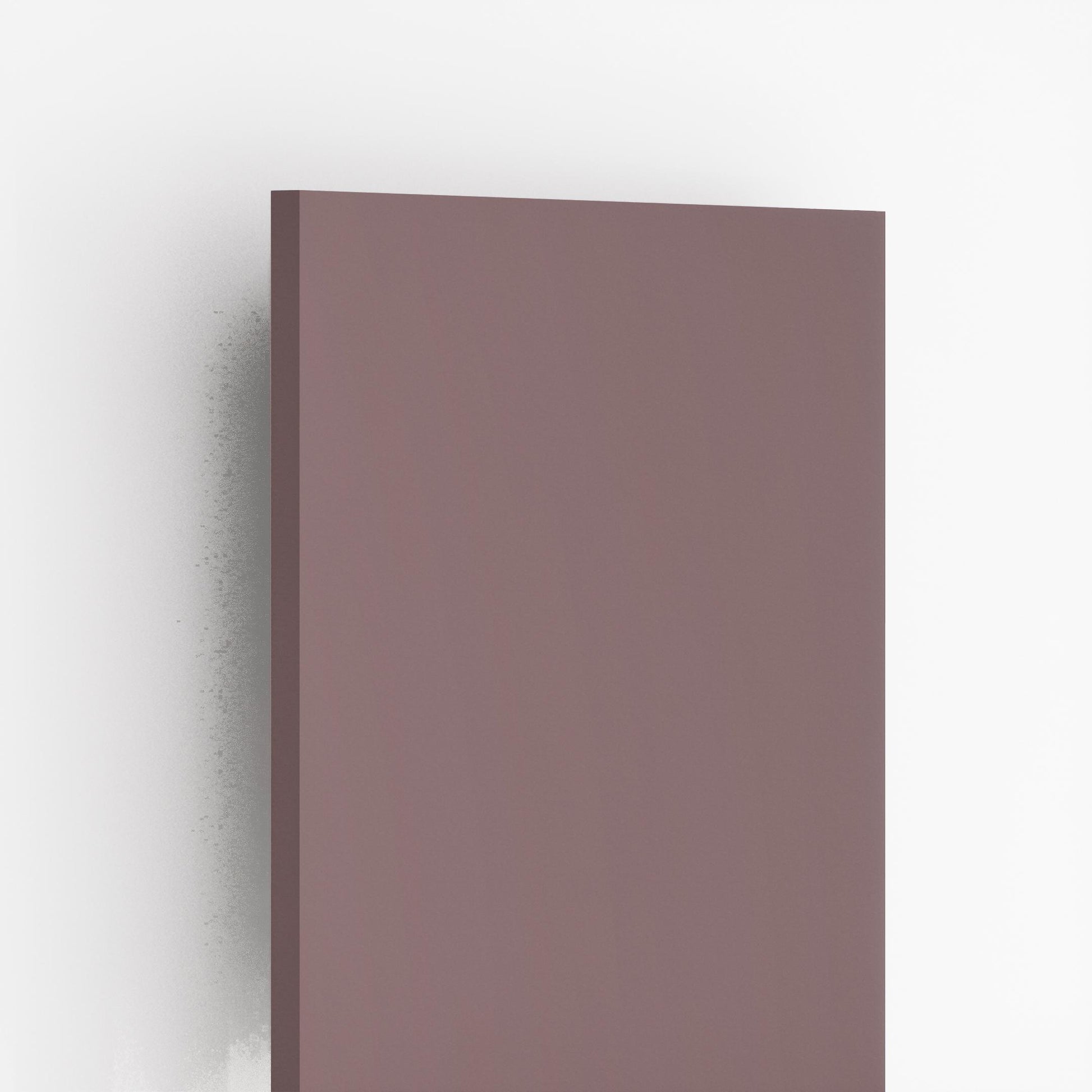 Dark grey plain laminate with glossy finish and smooth texture, showing edge detail and reflective surface.