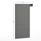 Grey matte laminate sheet with plain finish and dimensions 8x4 ft displayed with measurement markings.