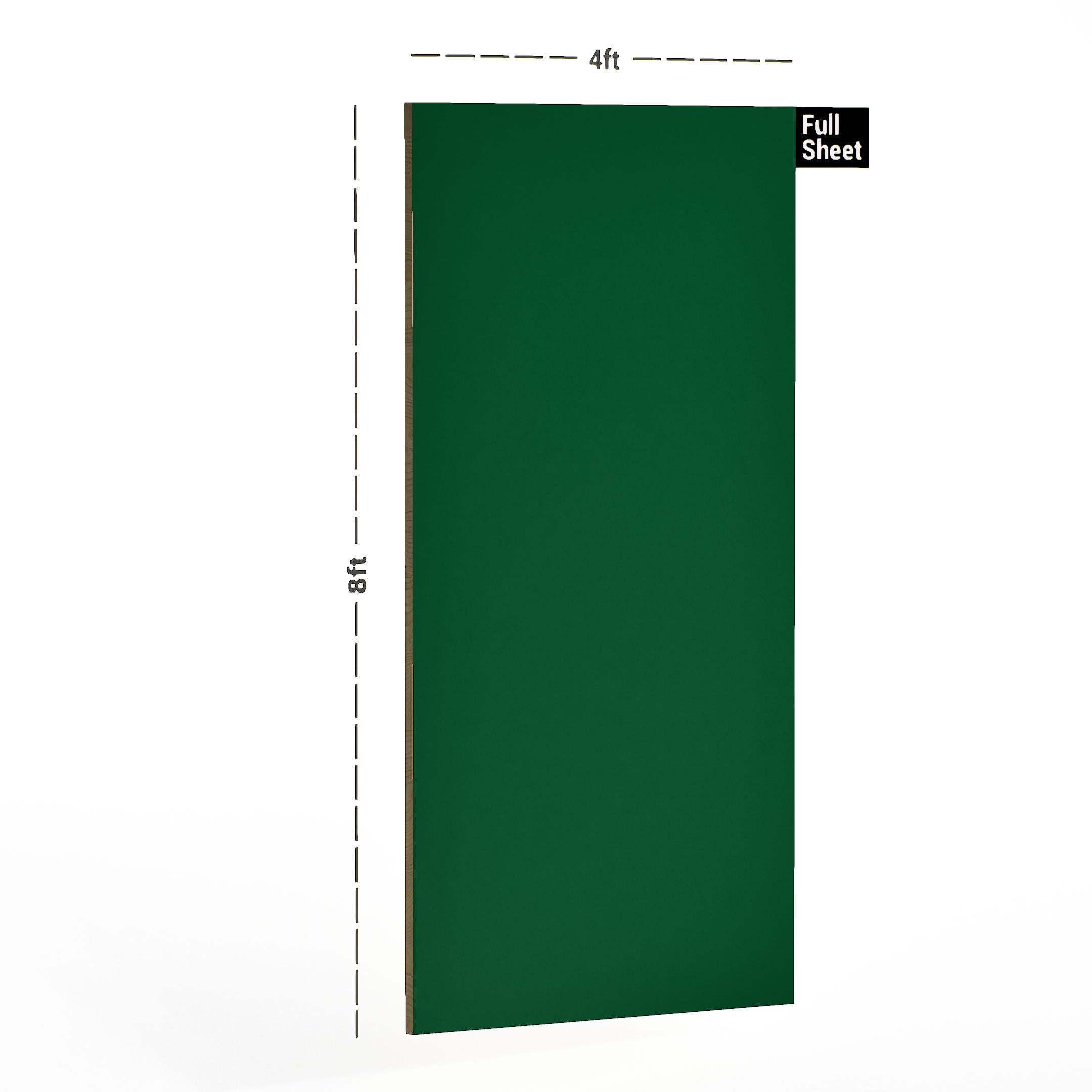 Hunter Green Plain Laminate 8x4 ft Texture 1 mm - 1289 PU