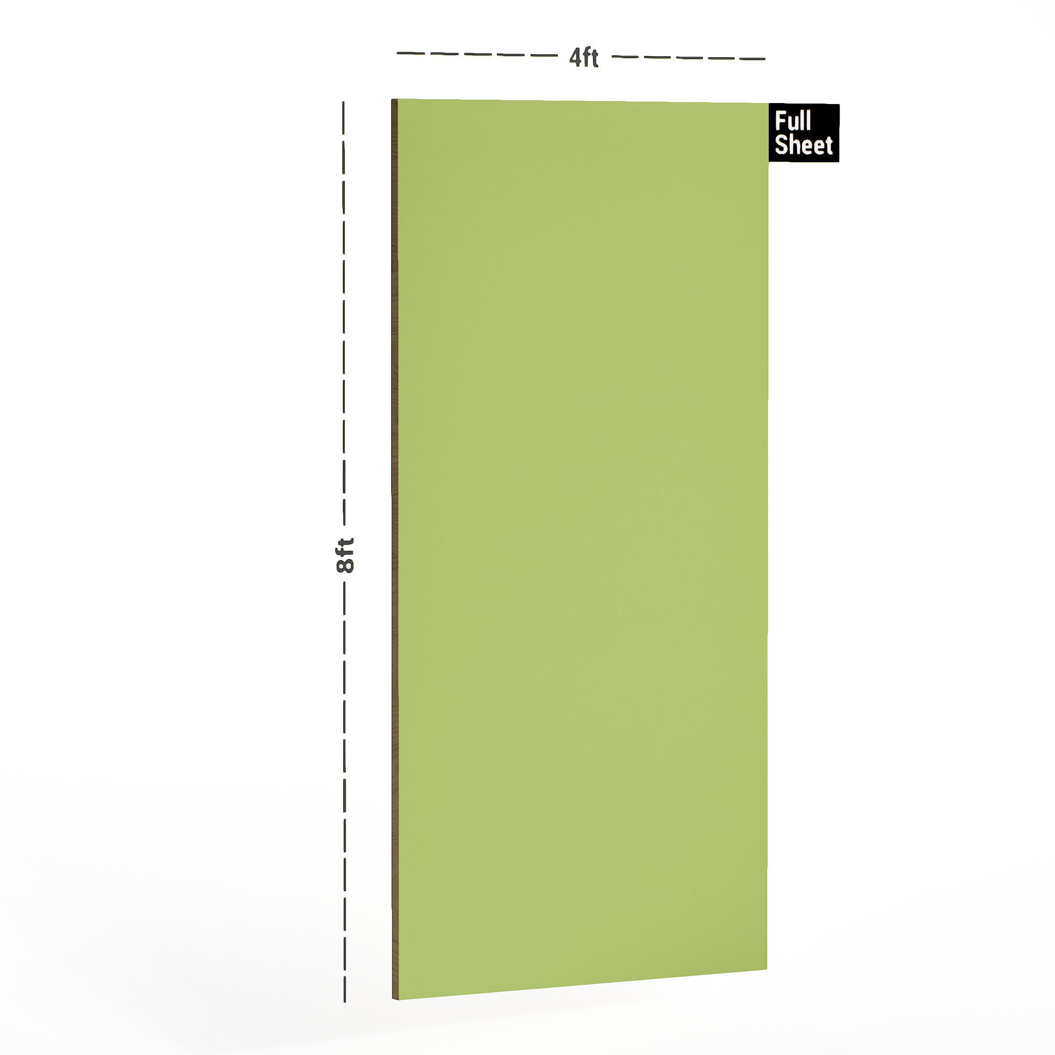 Light Green Plain Laminate 8x4 ft Suede 1 mm - 1318 SF