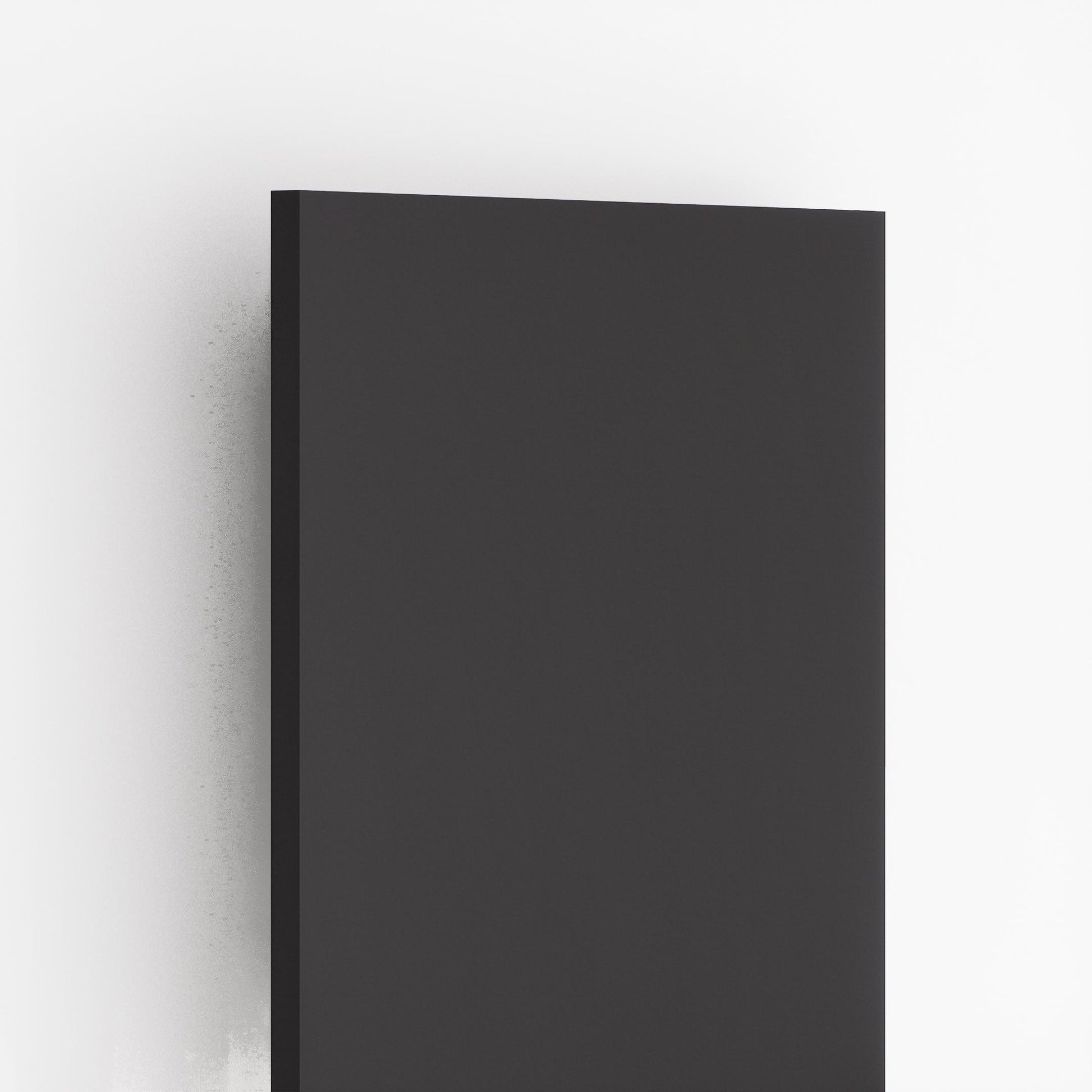 Grey suede finish plain laminate sheet with matte texture and smooth edge visible against white background