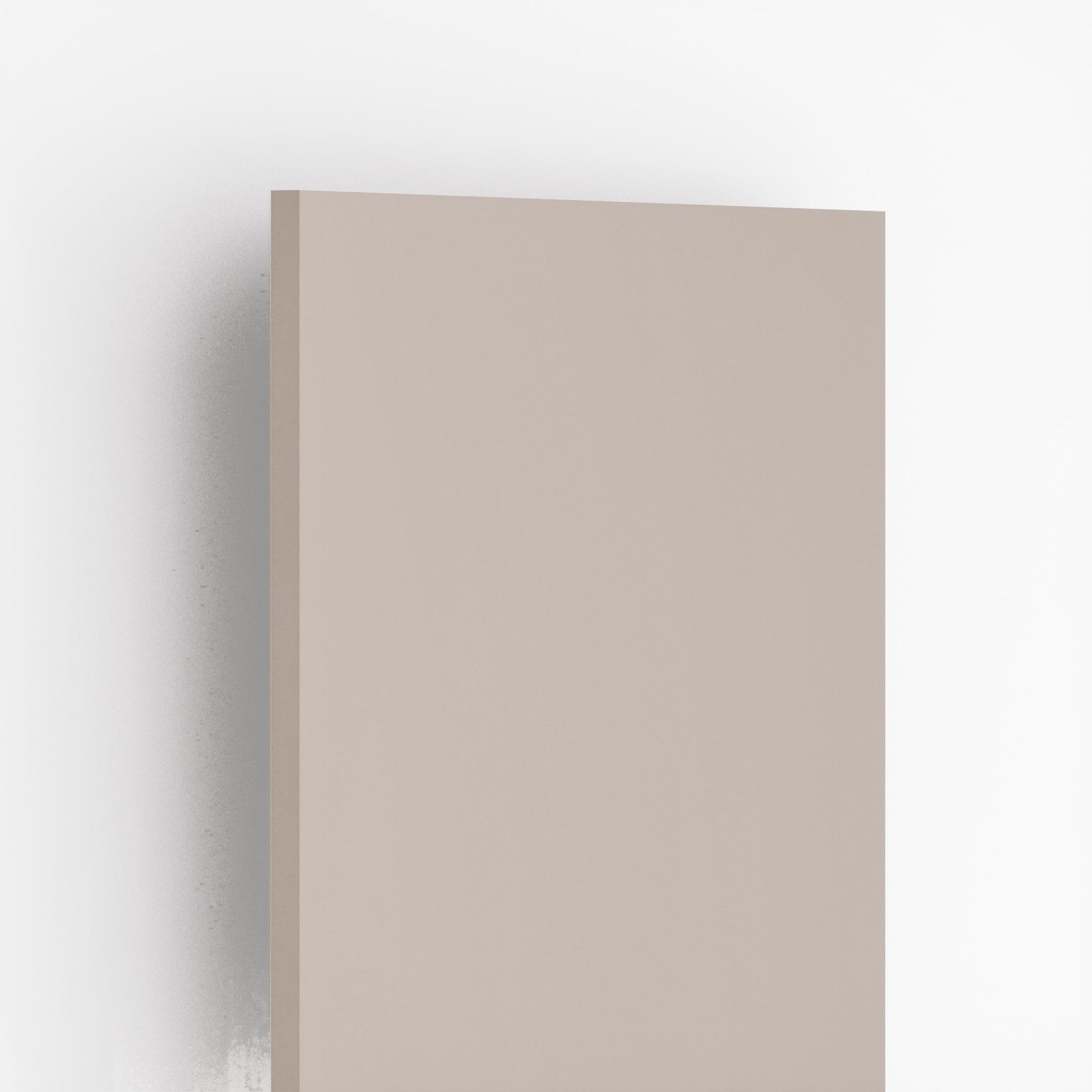 Brown plain laminate sheet with high gloss finish and smooth surface texture.