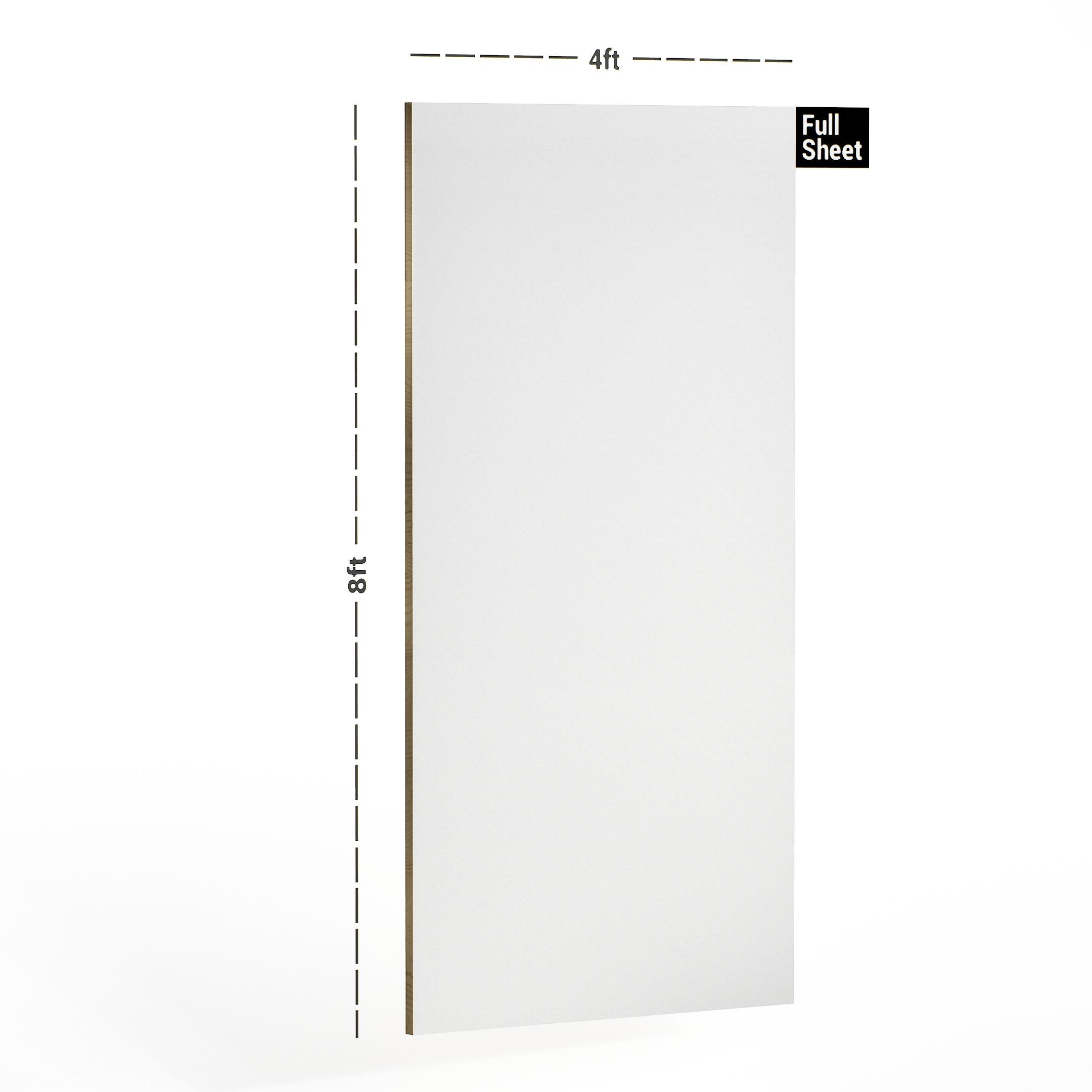 Prime White Plain Laminate 8x4 ft High Gloss 1 mm - 139 AHG