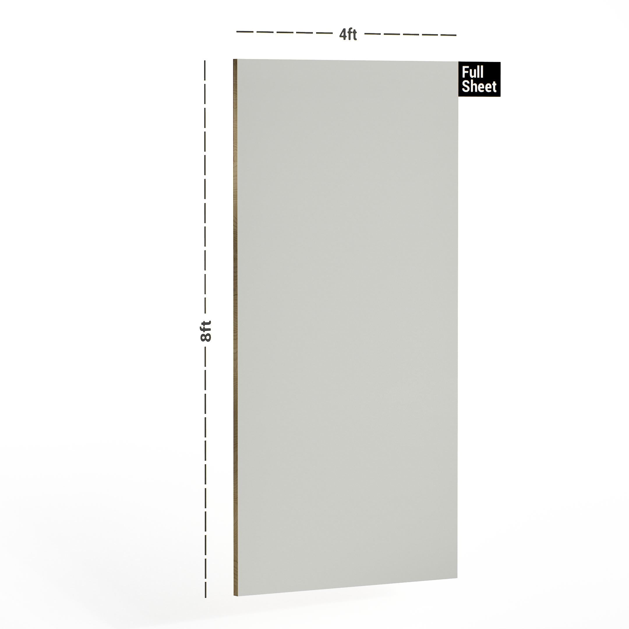 Frosty White Plain Laminate 8x4 ft High Gloss 1 mm - 13 MR