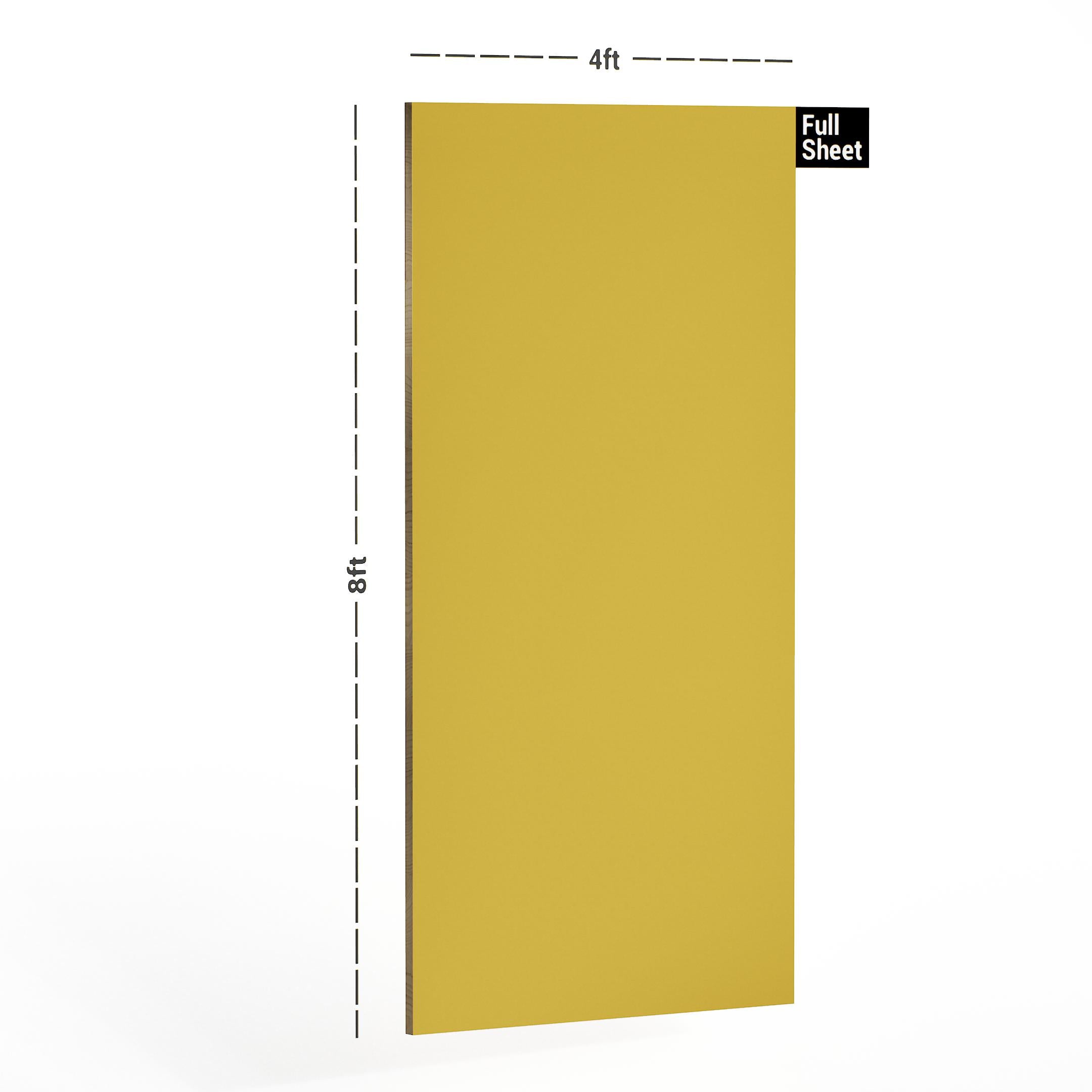 Mustard Yellow Plain Laminate 8x4 ft Texture 1 mm - 1442 PU