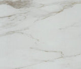 White marble laminate with gray veining and matte finish.