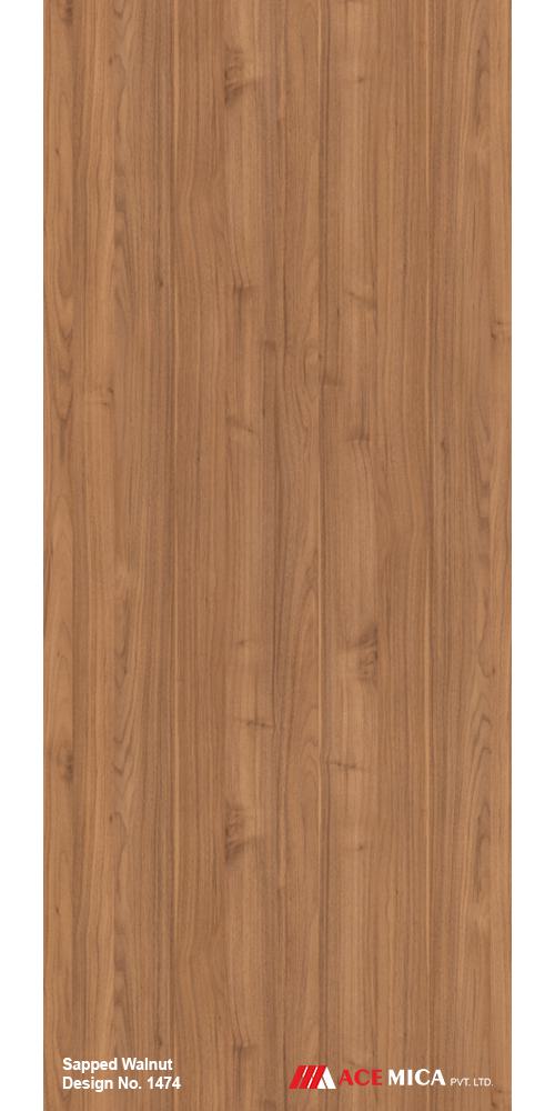 Sapped Walnut Wood Laminate 10x4 ft Texture 1 mm - 1474 ZO