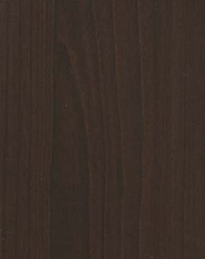 Brown wood grain laminate with suede finish and dark brown vertical wood pattern texture