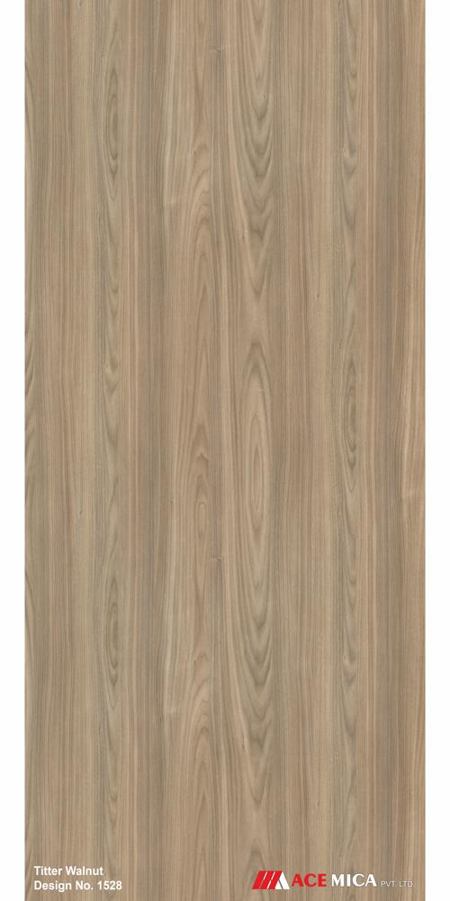 Titter Walnut Wood Laminate 10x4 ft Texture 1 mm - 1528 ZO