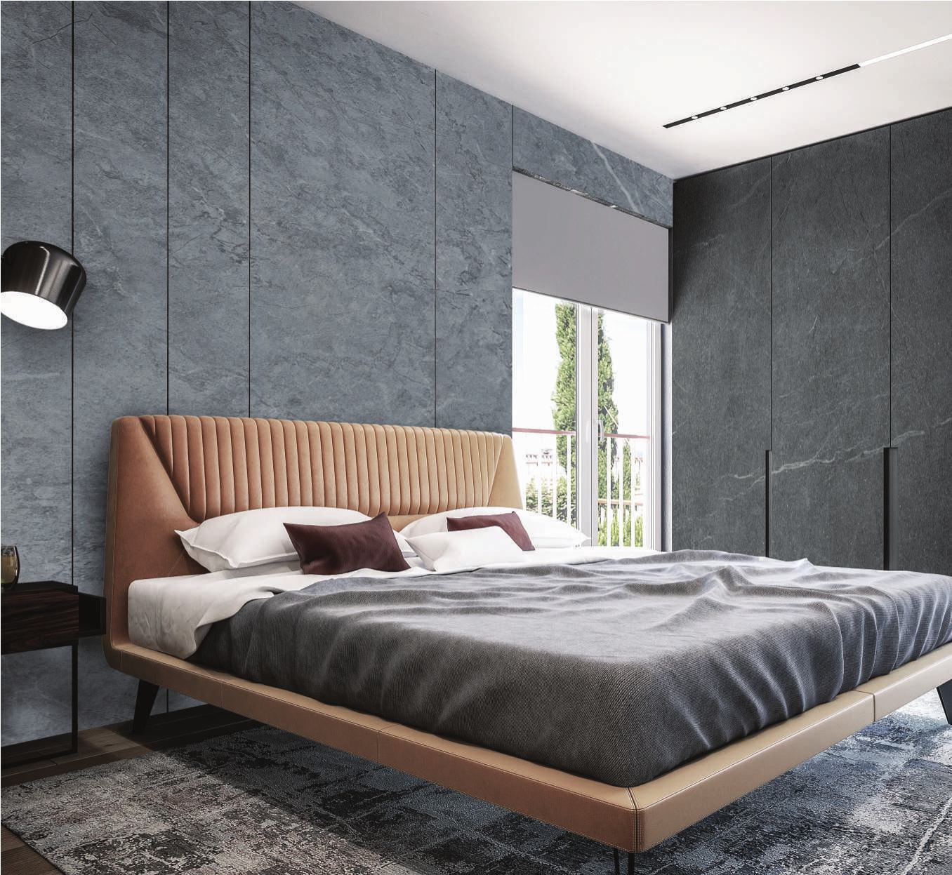 Dark Grey Marble & Stone Laminate 8x4 ft Texture 1.25 mm - 1535 Memy