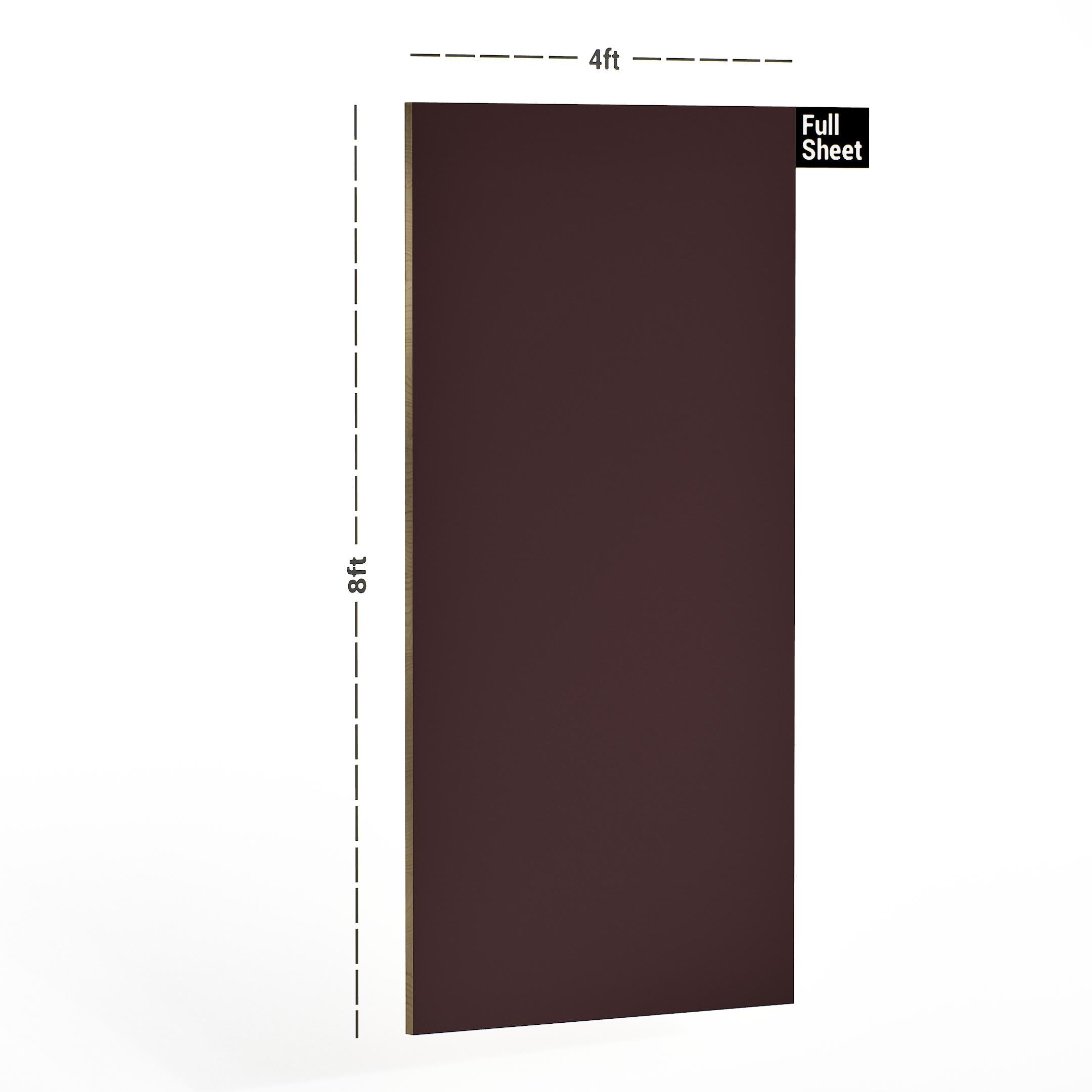Deep Wine Plain Laminate 8x4 ft Texture 1 mm - 1553 ST