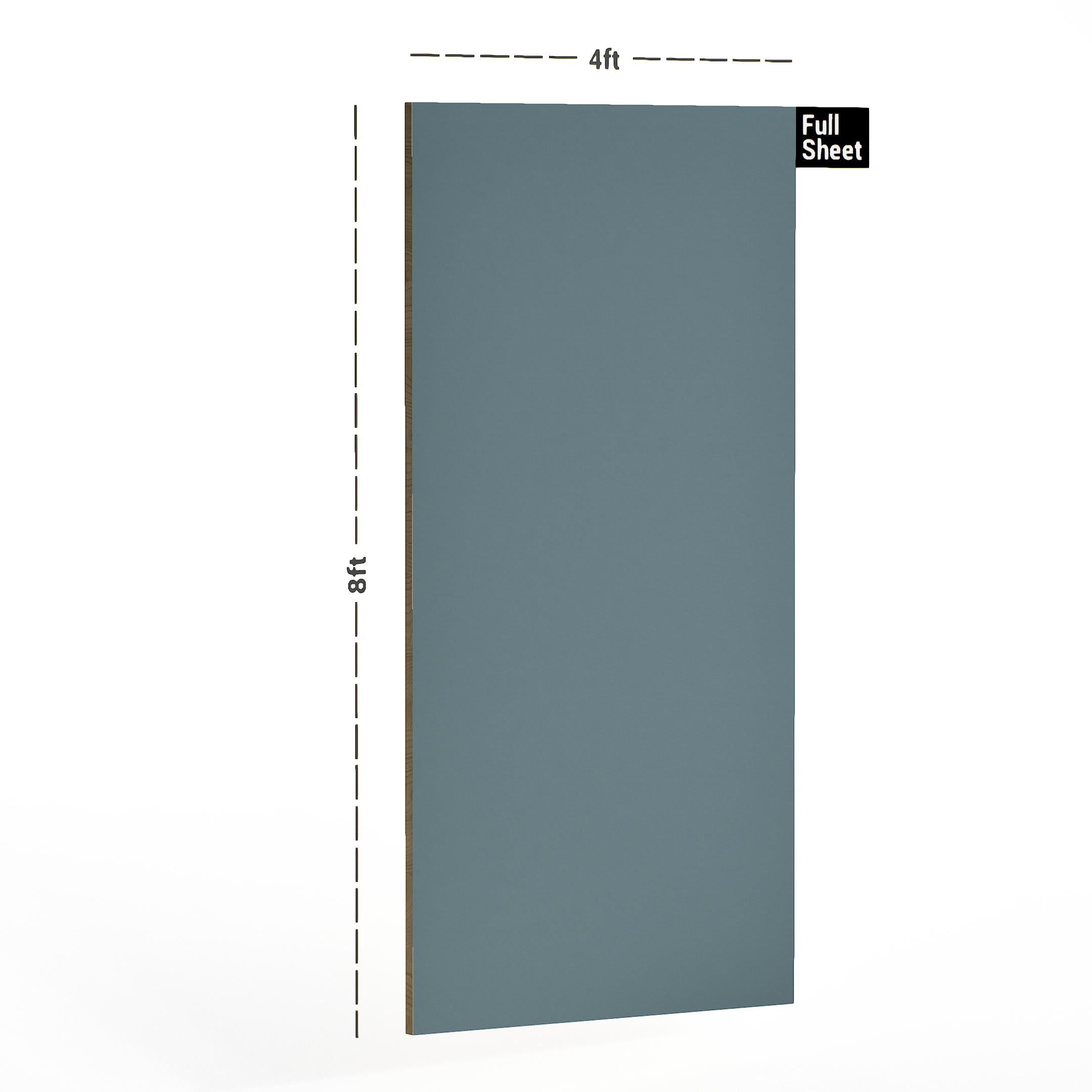 Blue Grey Plain Laminate 8x4 ft Texture 1 mm - 1567 PU