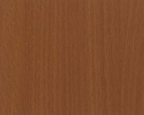 Brown wood grain laminate with suede finish and visible texture, displaying a wood pattern with subtle sheen and vertical