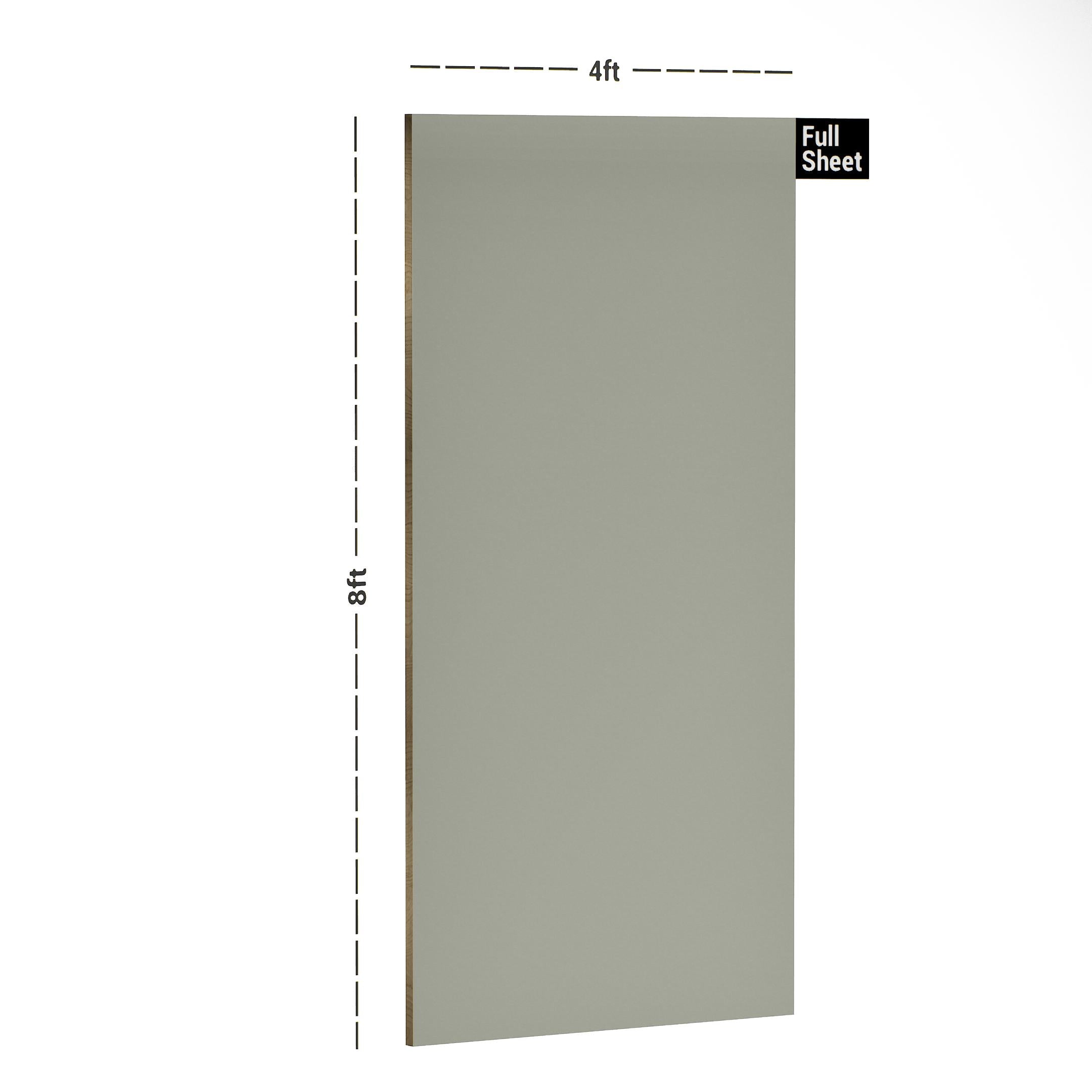 Wickham Grey Plain Laminate 8x4 ft High Gloss 1 mm - 1590 HG
