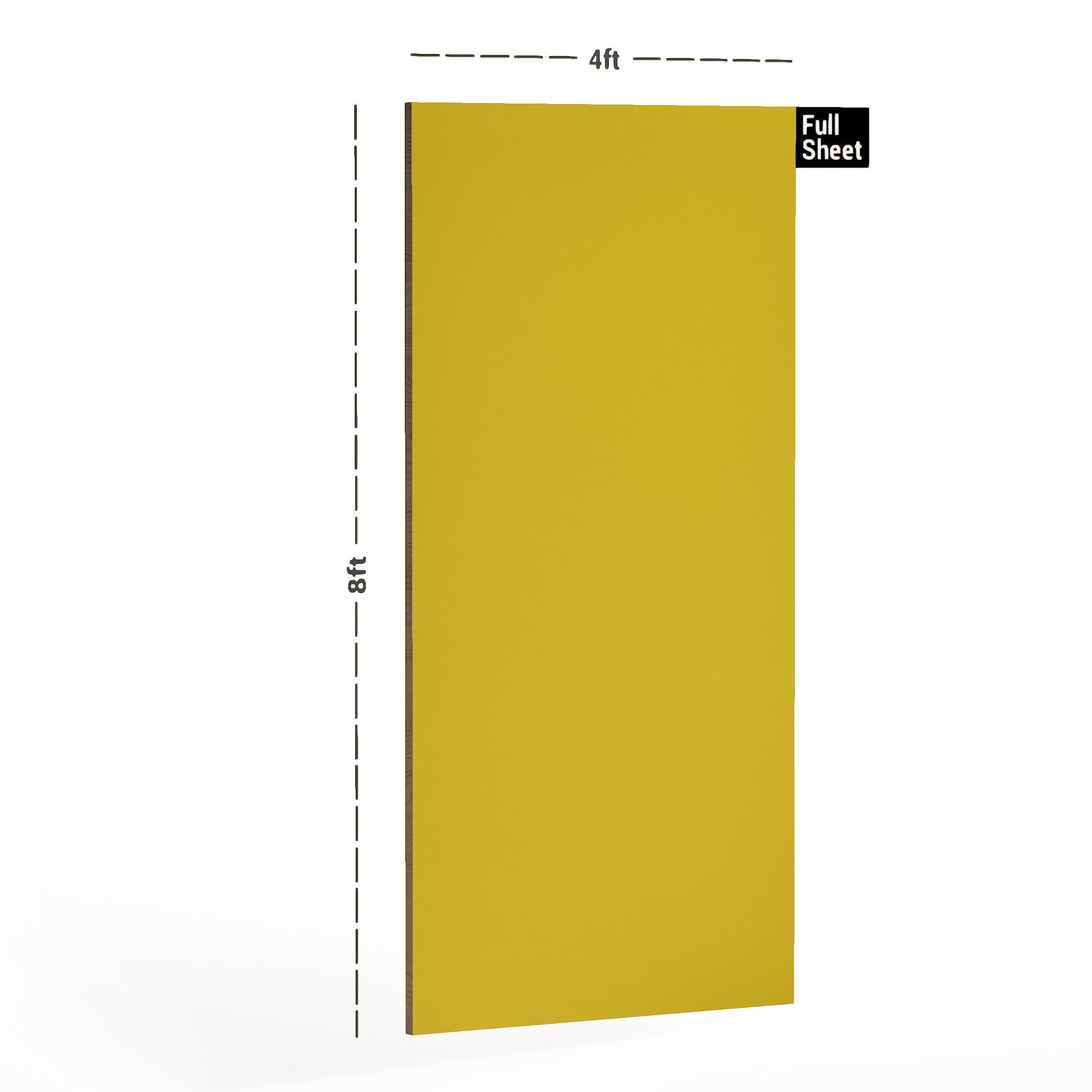 Banana Yellow Plain Laminate 8x4 ft High Gloss 1 mm - 15 MR
