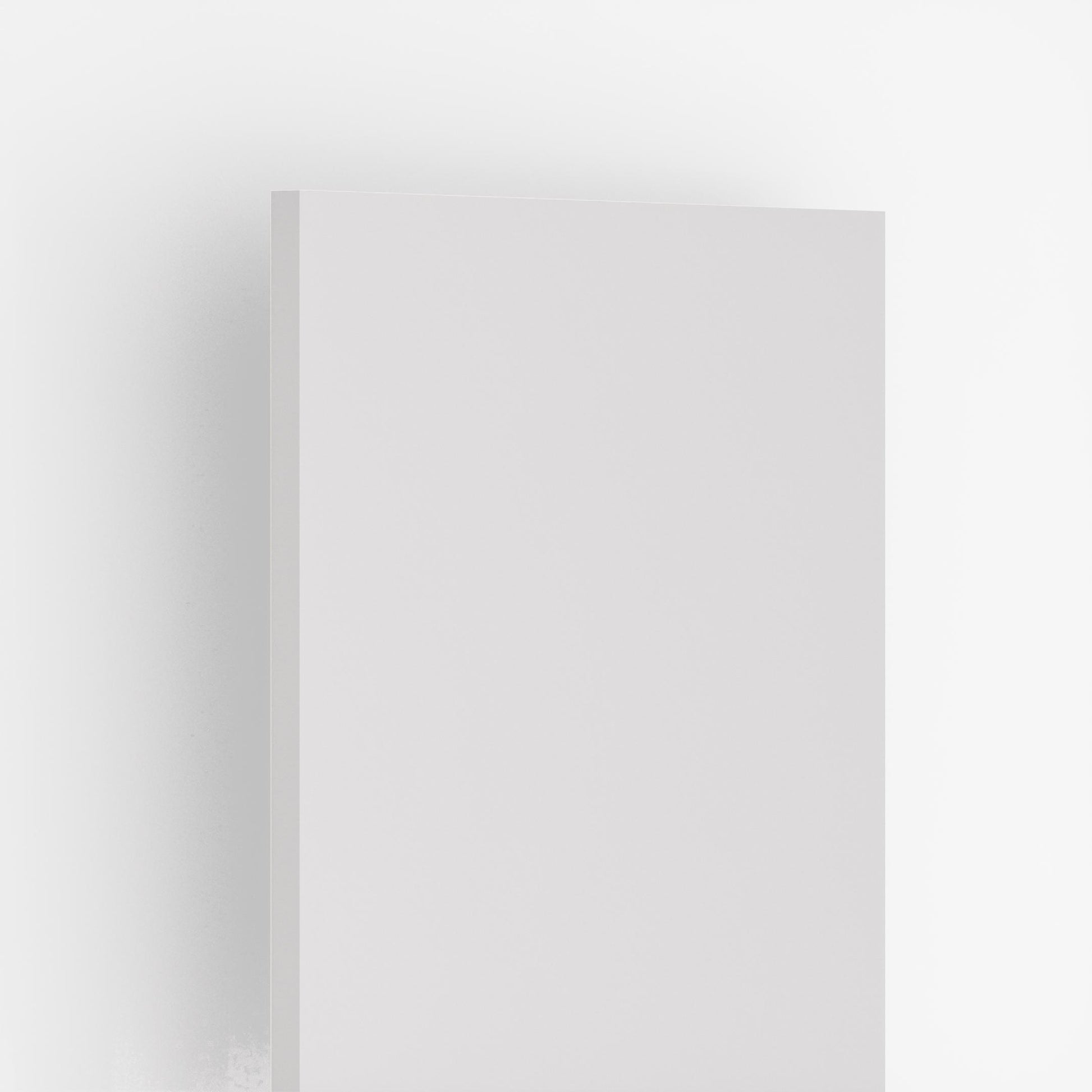 White plain laminate sheet with textured finish, showing edge and surface detail.