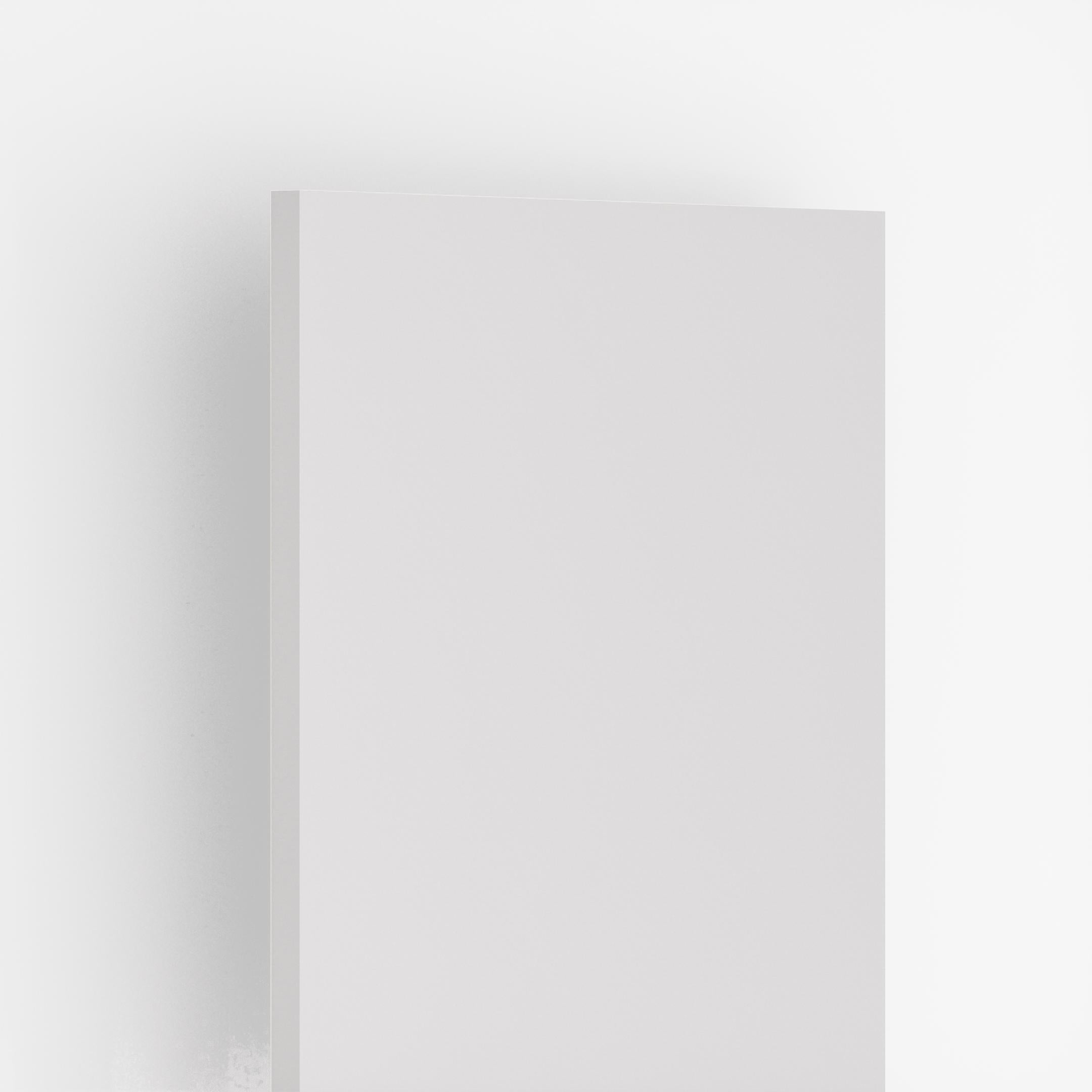 White plain laminate sheet with textured finish, showing edge and surface detail.