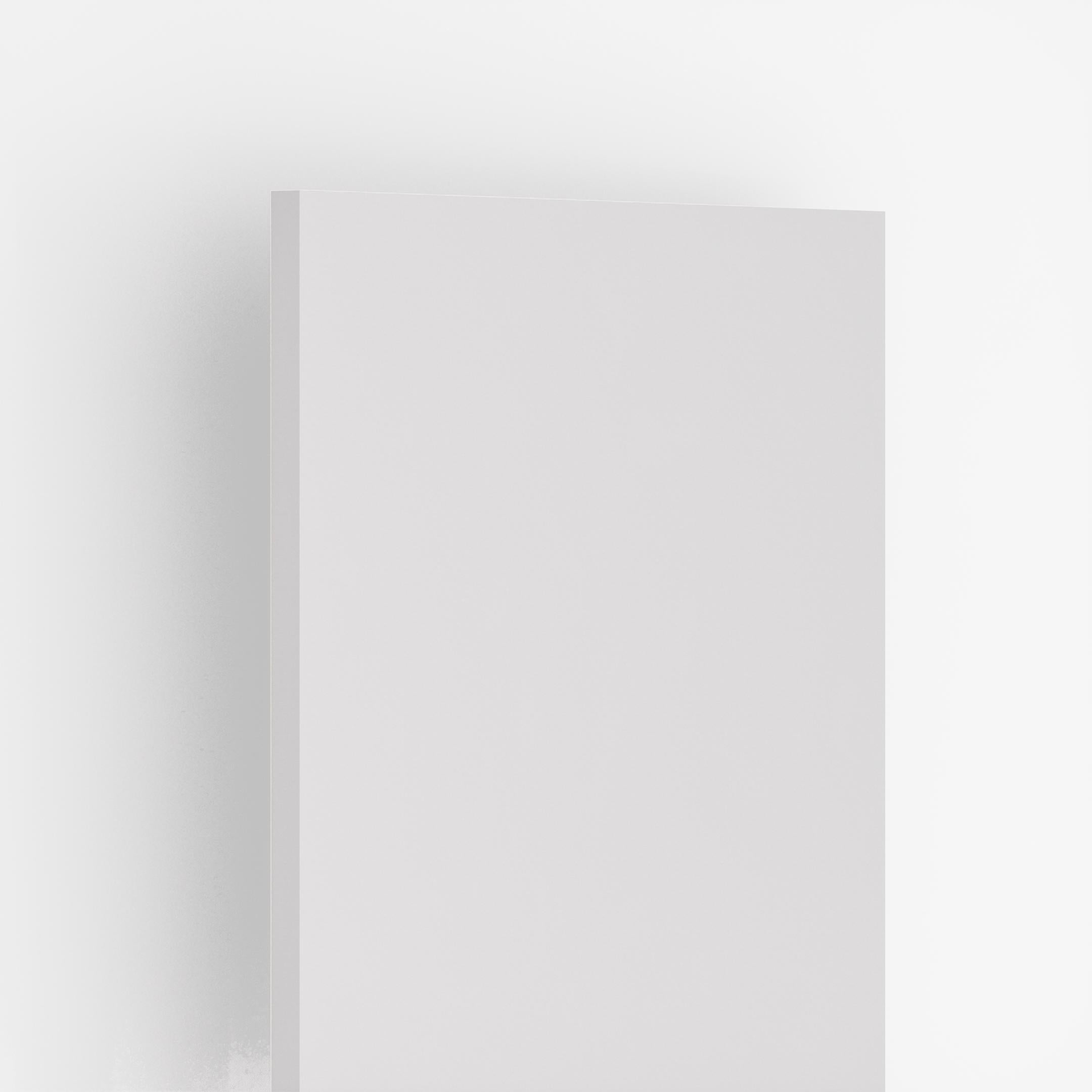 White plain laminate with textured finish, showing edge and surface detail