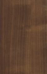 Brown wood grain laminate with textured finish and vertical grain pattern, showing wood-like appearance with subtle sheen