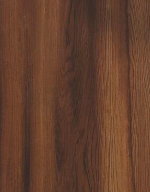 Brown wood grain laminate with suede finish and natural texture, showing wood pattern and grain details.