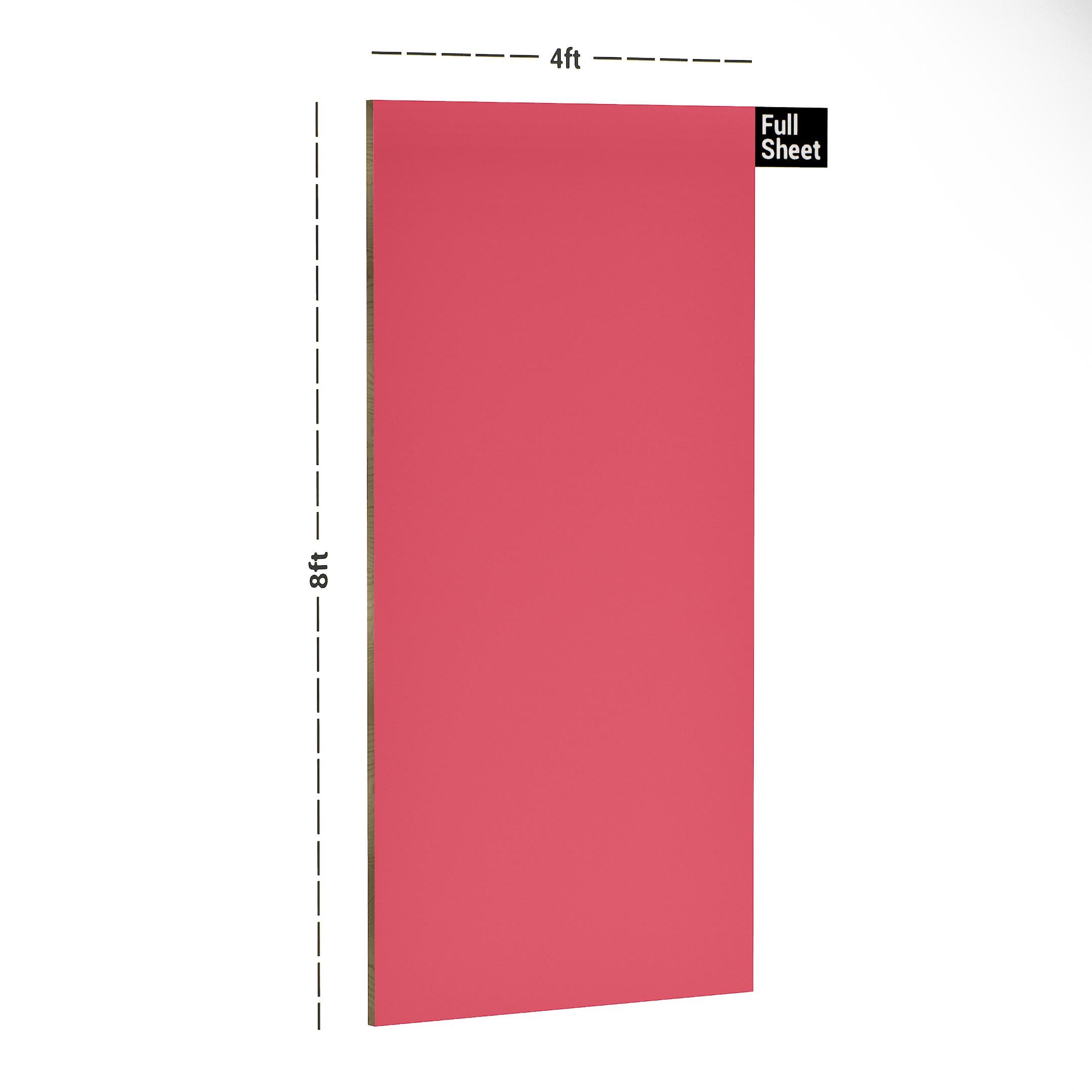 Rose Pink Plain Laminate 8x4 ft High Gloss 1 mm - 172 SMR