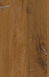 Brown wood grain laminate with suede finish, visible texture and natural wood pattern, knots and grain details.