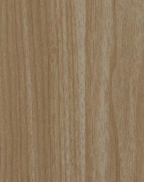 Brown wood grain laminate with textured finish and vertical wood pattern, showing natural grain details and subtle
